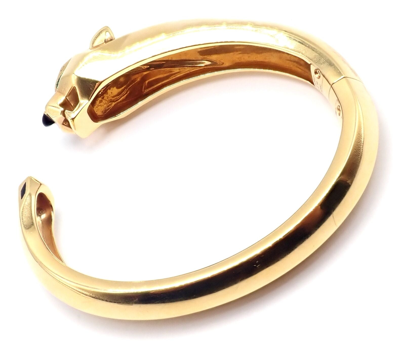 Cartier Jewelry & Watches:Fine Jewelry:Bracelets & Charms Authentic! Cartier Panther Panthere 18k Yellow Gold Cuff Bracelet Size 17 Cert