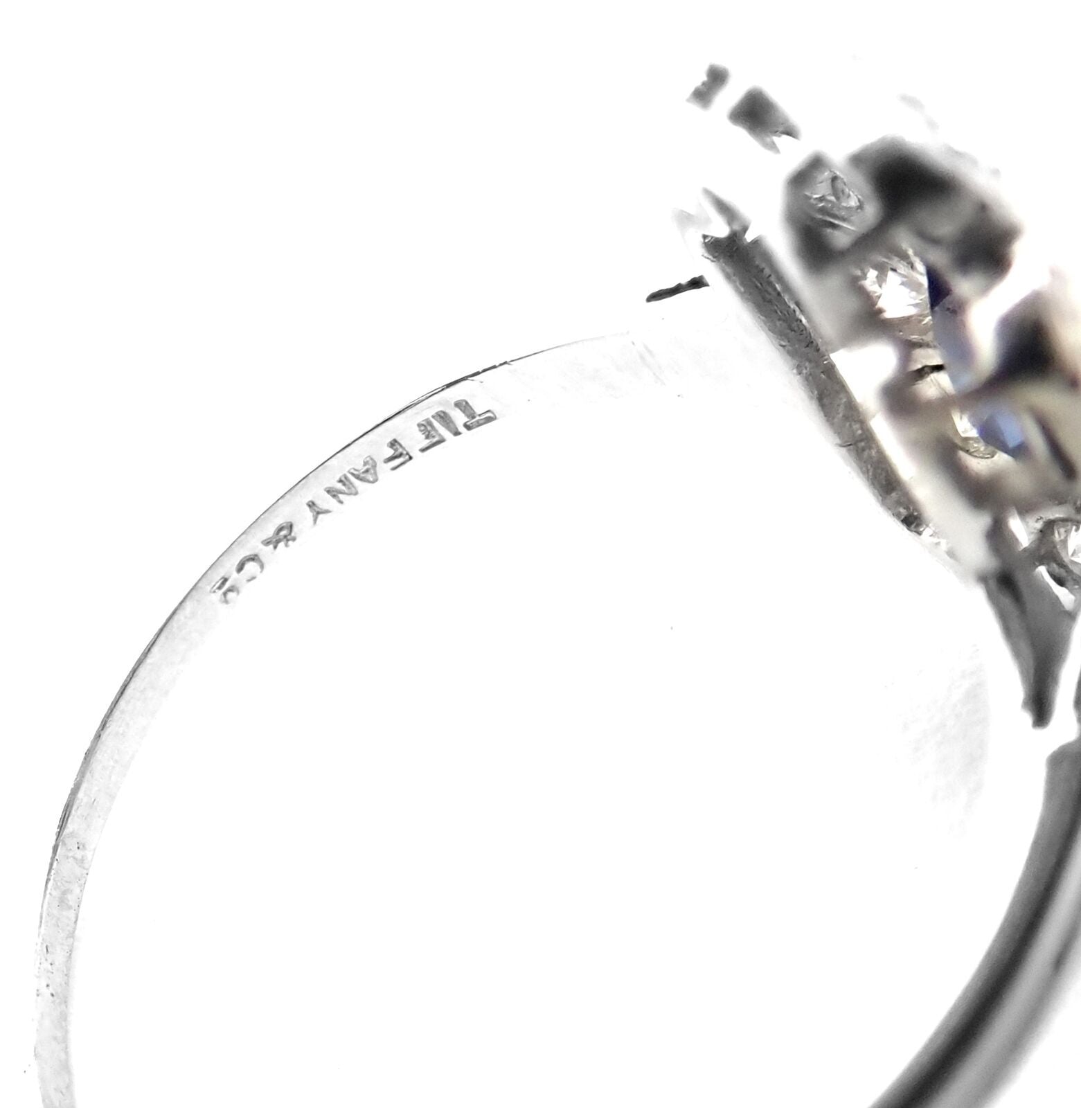 Vintage! Authentic Tiffany & Co Irid Platinum Diamond Sapphire Cocktail Ring | Fortrove