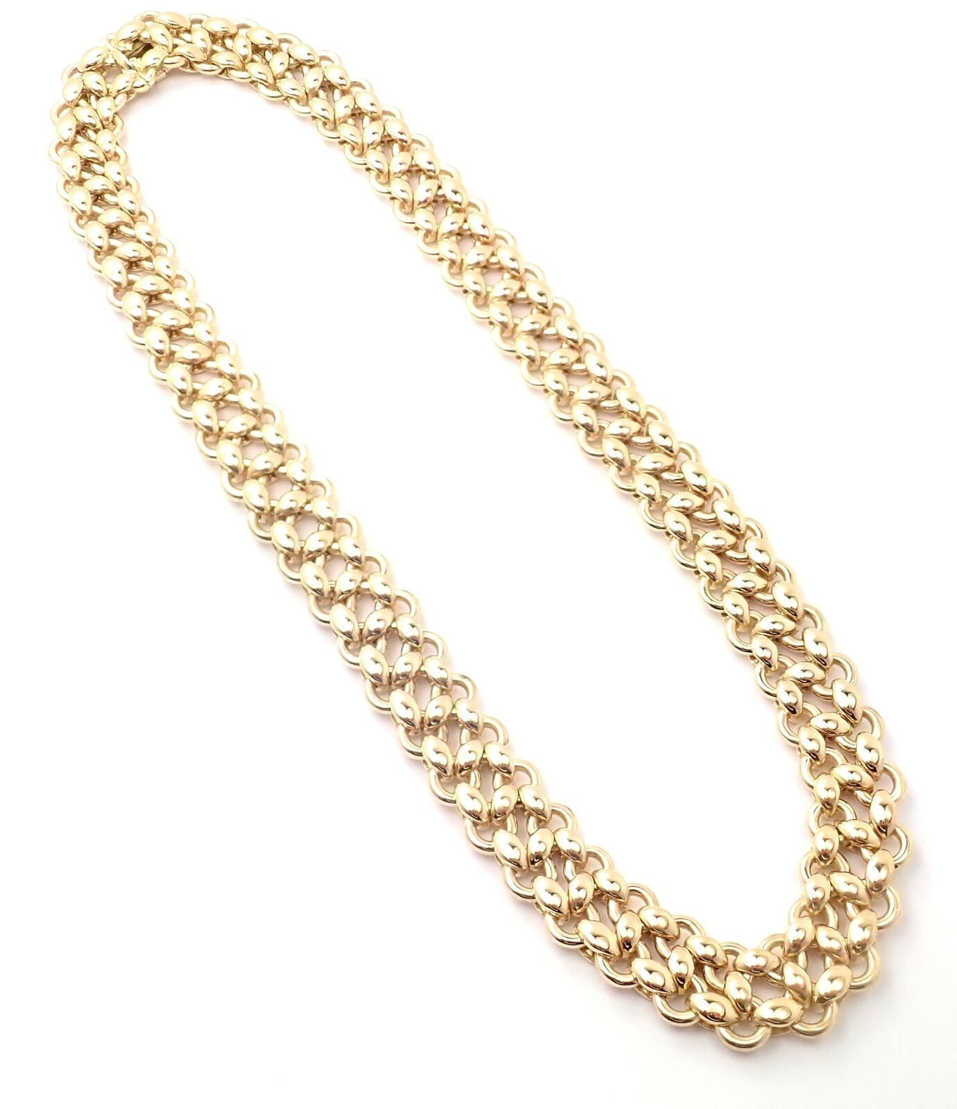 Rare! Vintage Authentic Hermes 18k Yellow Gold Link Necklace | Fortrove