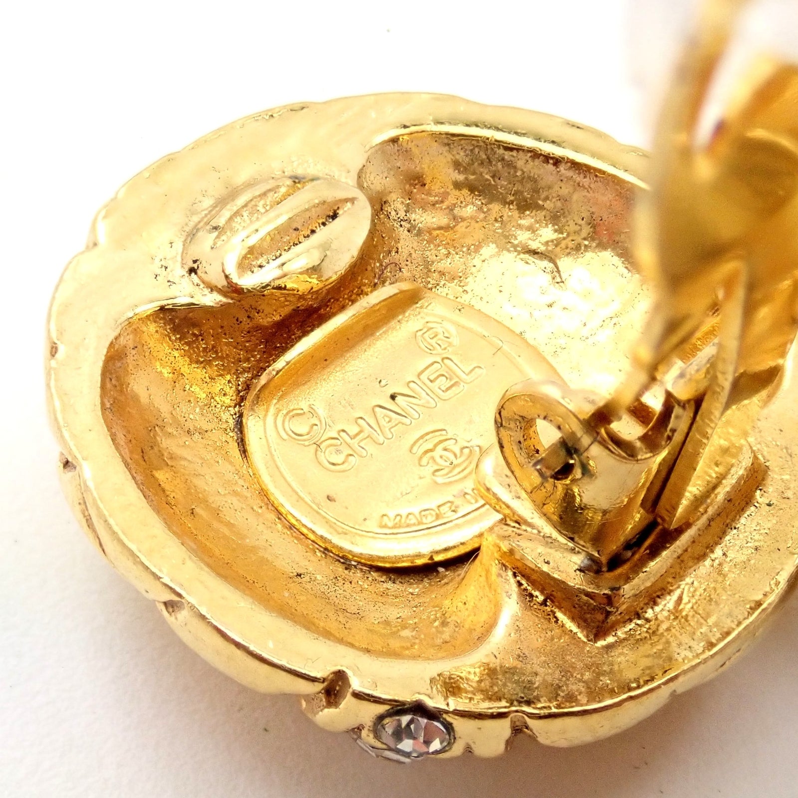 Chanel Jewelry & Watches:Vintage & Antique Jewelry:Earrings Rare! Vintage Chanel Paris France Crystal Earrings 1970's