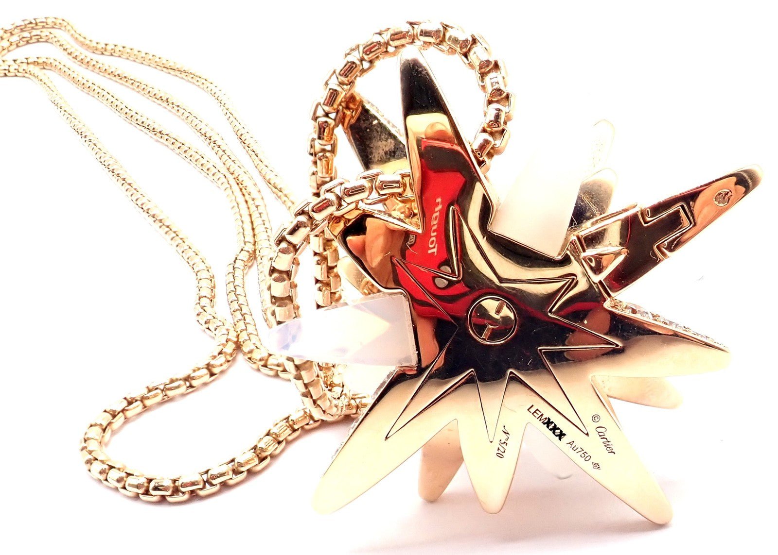 Cartier Jewelry & Watches:Fine Jewelry:Necklaces & Pendants Cartier 18k Rose Gold Lim Edition Diamond MOP Meterore Fractal Pedant Necklace