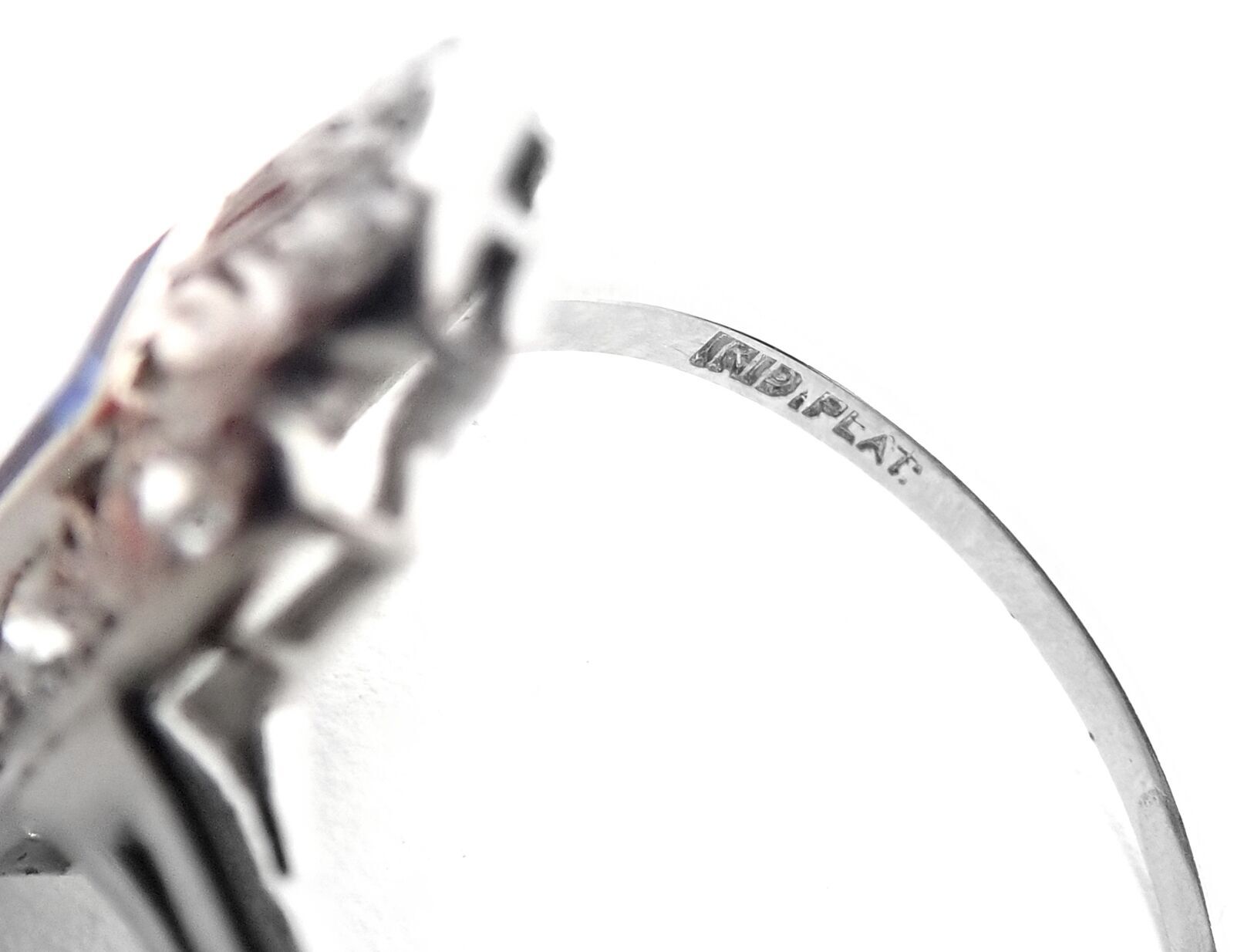 Vintage! Authentic Tiffany & Co Irid Platinum Diamond Sapphire Cocktail Ring | Fortrove