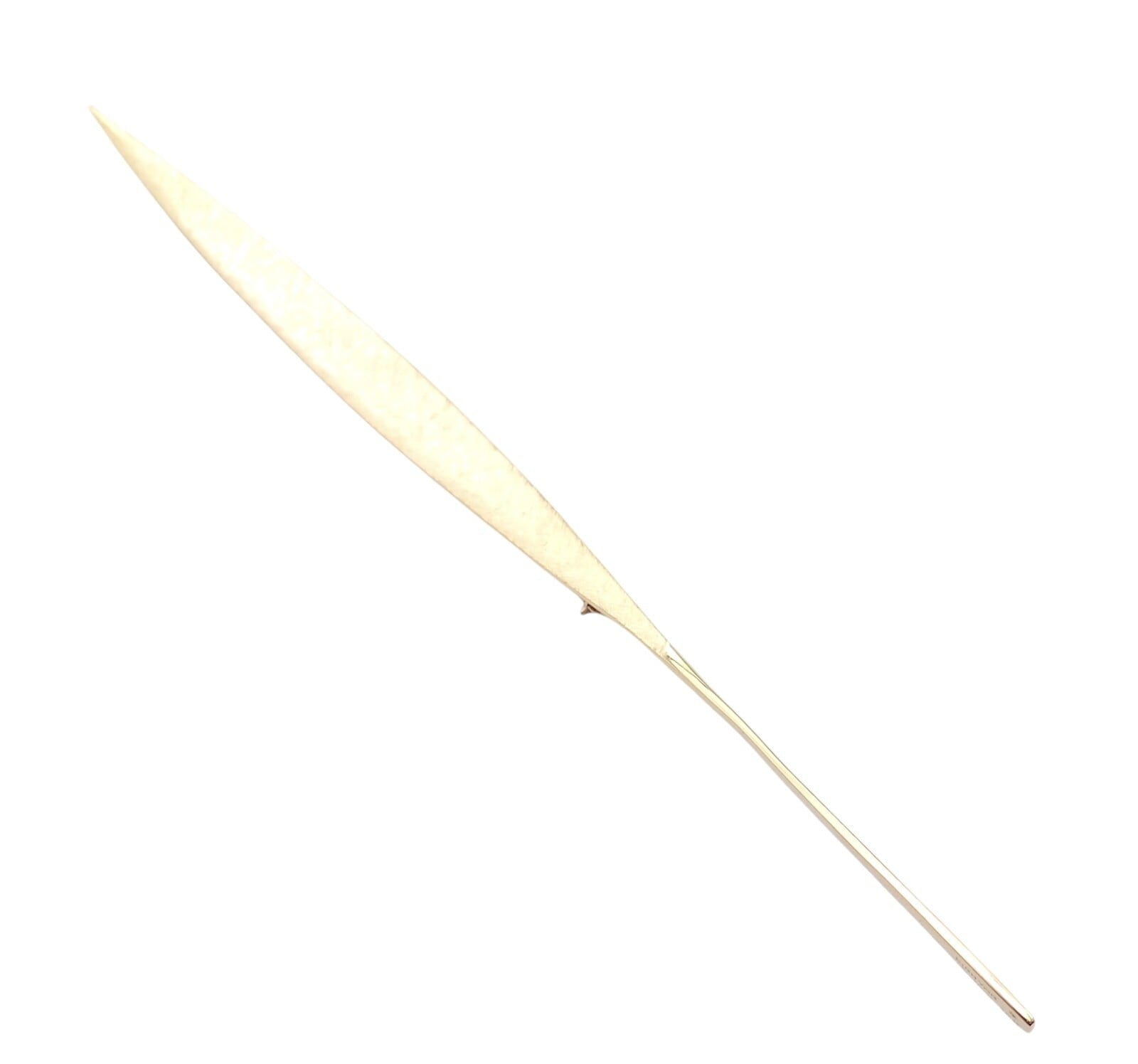 Rare! Vintage Authentic Cartier Dinh Van 18k Yellow Gold Long Quill Brooch Pin | Fortrove