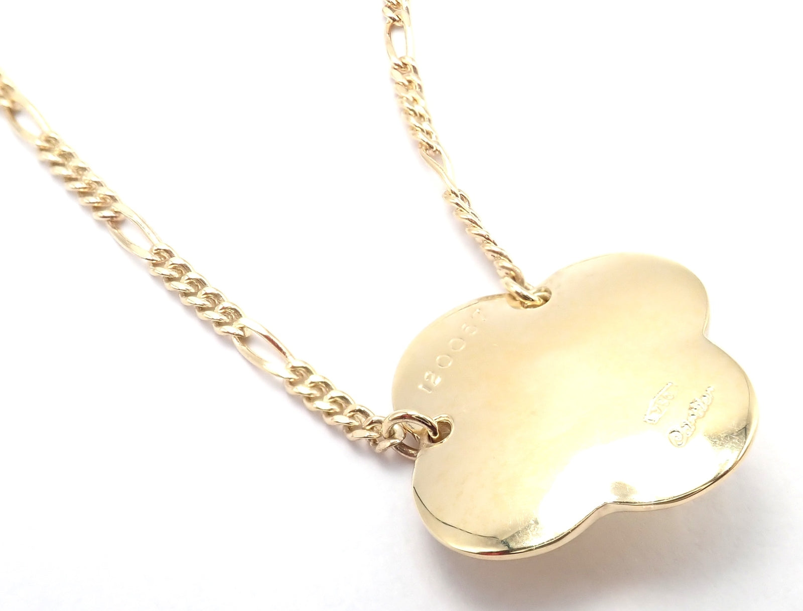 Authentic! Vintage Cartier 18k Yellow Gold Diamond Heart Clover Pendant Necklace | Fortrove