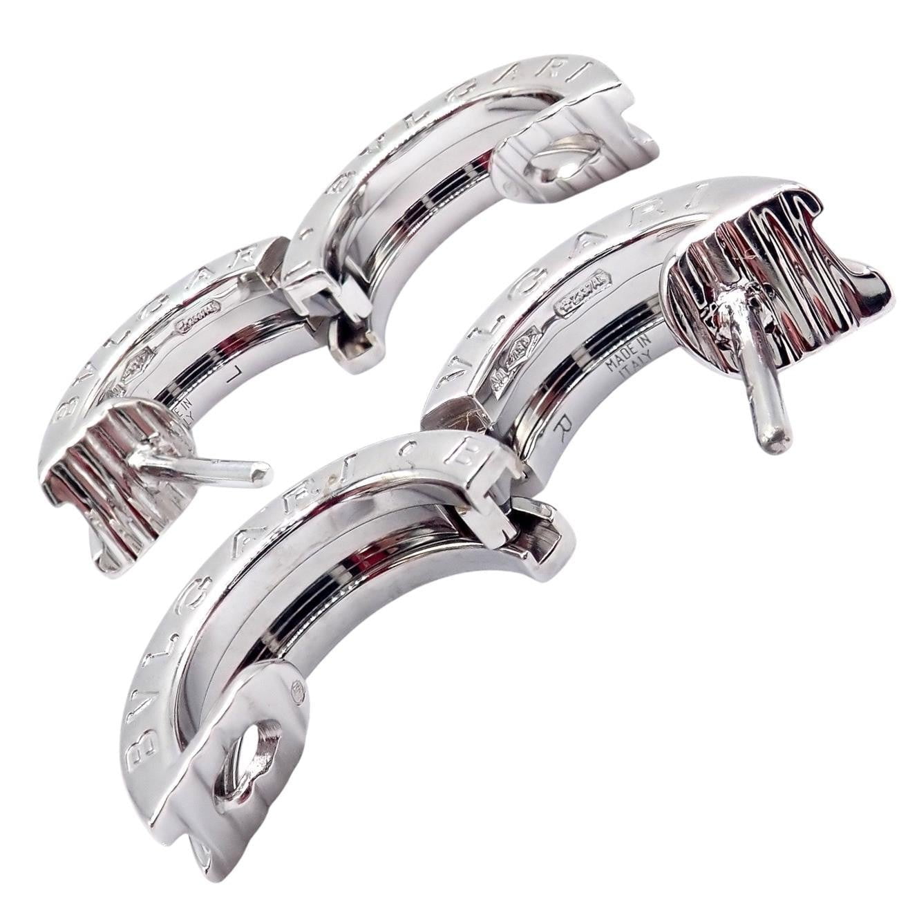 Bulgari Jewelry & Watches:Fine Jewelry:Earrings Authentic! Vintage BULGARI BULGARI B.Zero1 18k White Gold Earrings