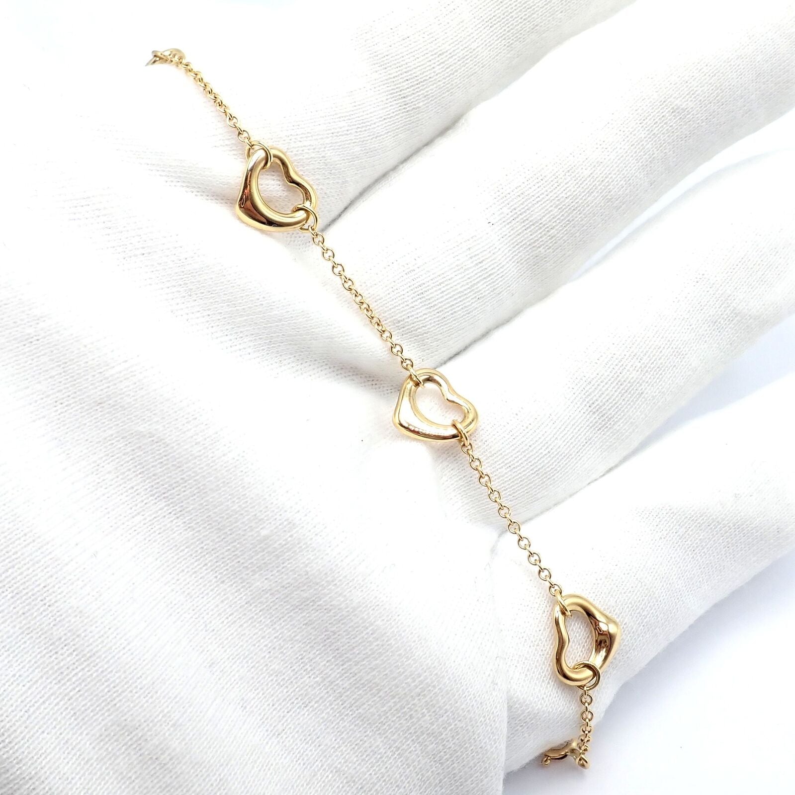 Vintage Tiffany & Co. 18k Yellow Gold Peretti 5 Loving Heart Bracelet | Fortrove