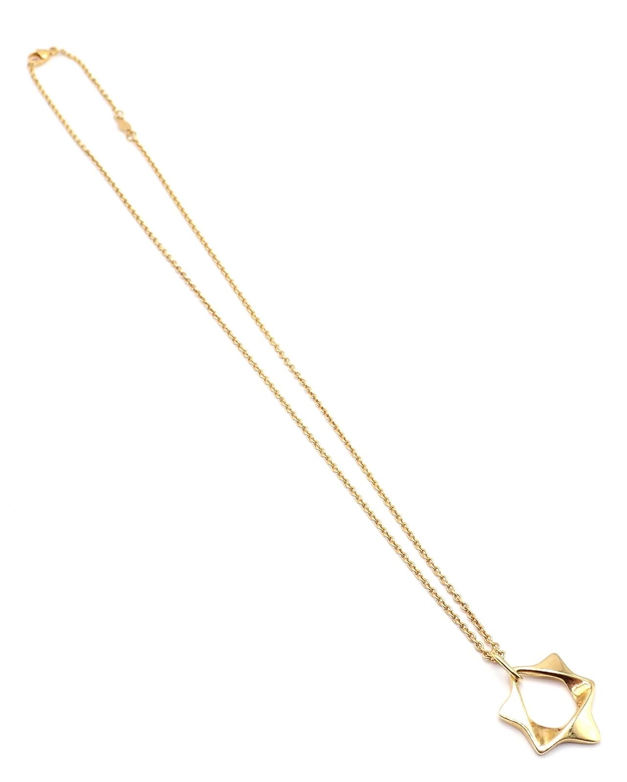 Jensen Georg Gold Yellow 18k Pendant David Of Star Authentic 