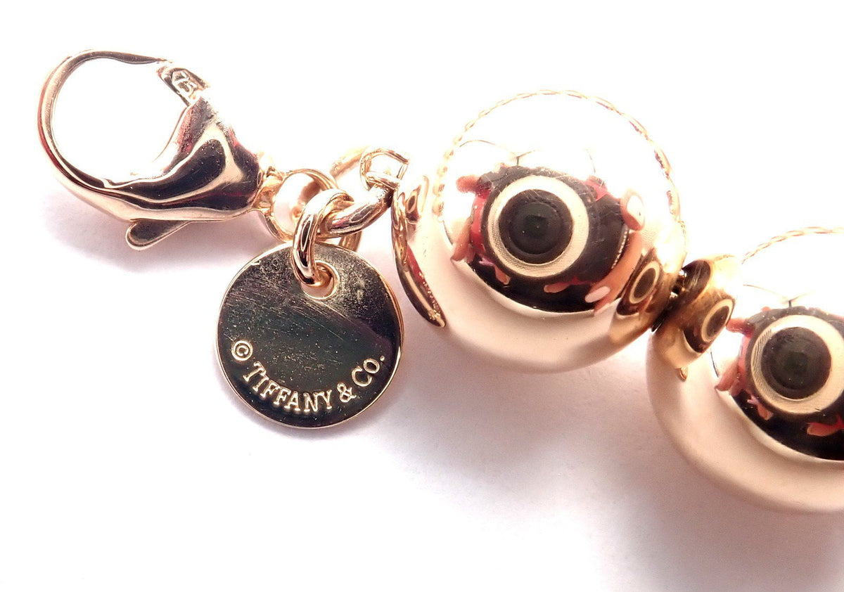 Tiffany & Co. Jewelry & Watches:Fine Jewelry:Bracelets & Charms Authentic! Tiffany & Co 18k Rose Gold Ball Bead Link Bracelet