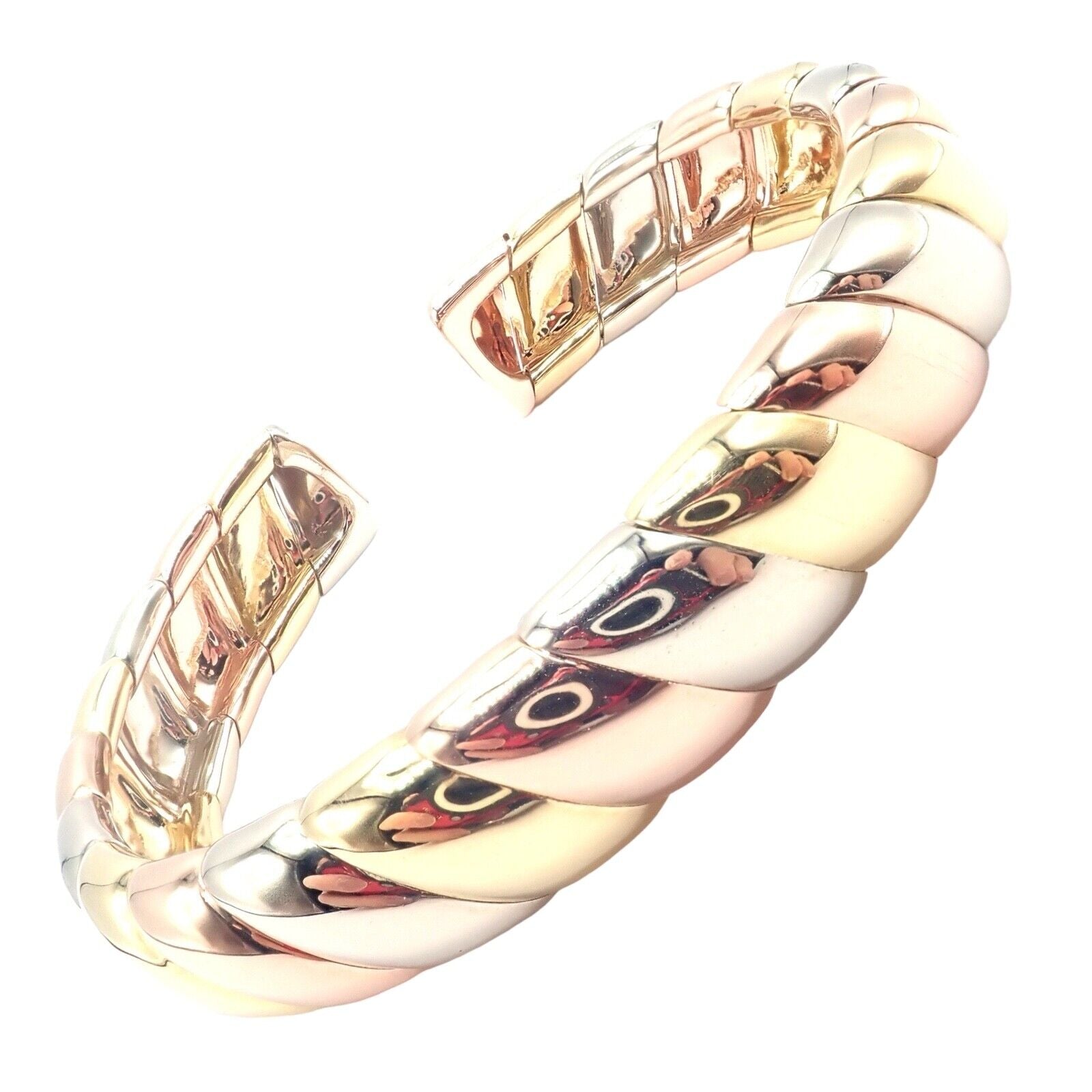 Cartier Jewelry & Watches:Fine Jewelry:Bracelets & Charms Authentic! Cartier Trinity 18k Multi Color Gold Cuff Bangle Bracelet