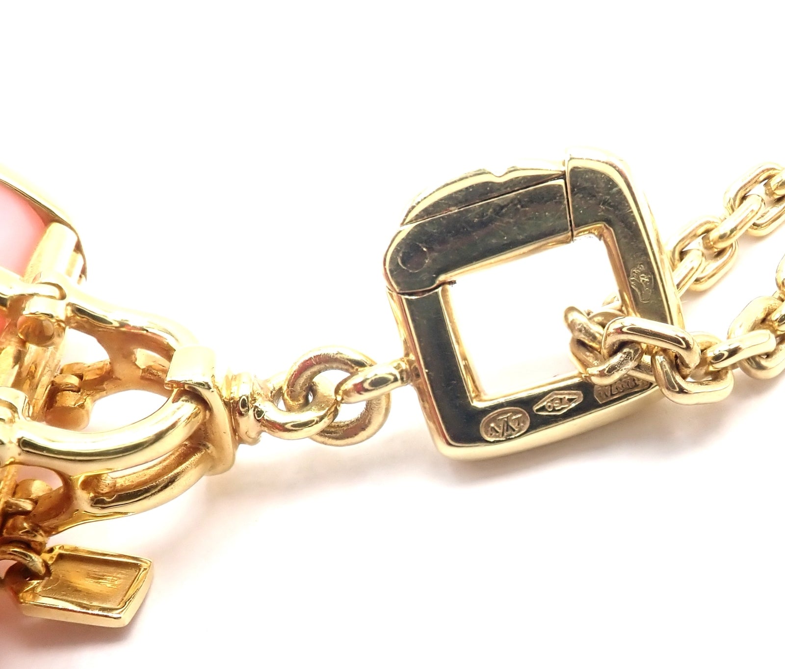 Louis Vuitton Jewelry & Watches:Fine Jewelry:Necklaces & Pendants Authentic! Louis Vuitton 18k Yellow Gold Quartz Purse Bag Pendant Chain Necklace