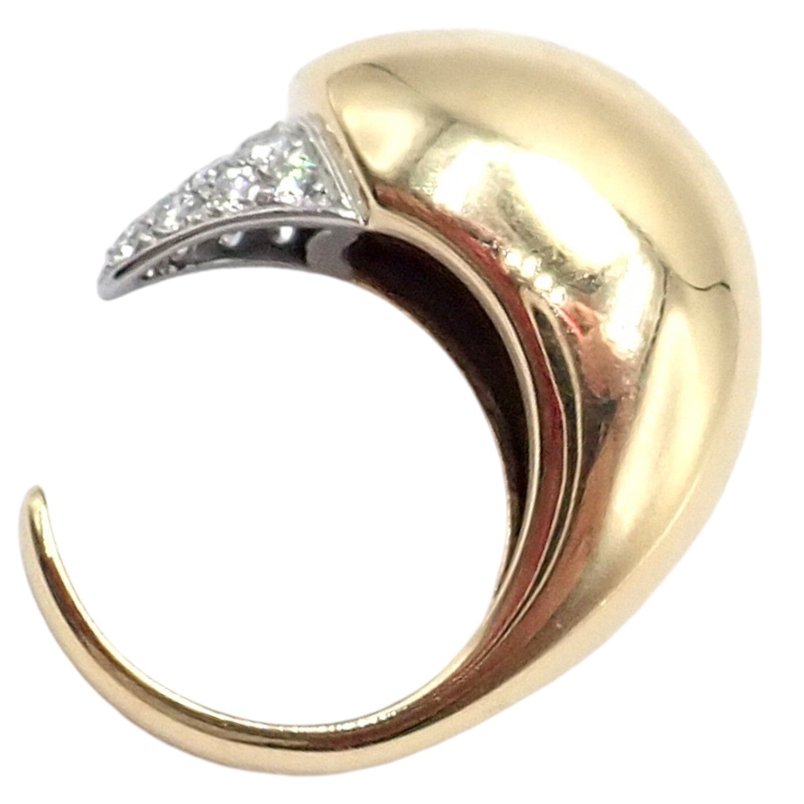 Authentic! Tiffany & Co. Elsa Peretti 18k Yellow Gold Diamond Bird Ring | Fortrove