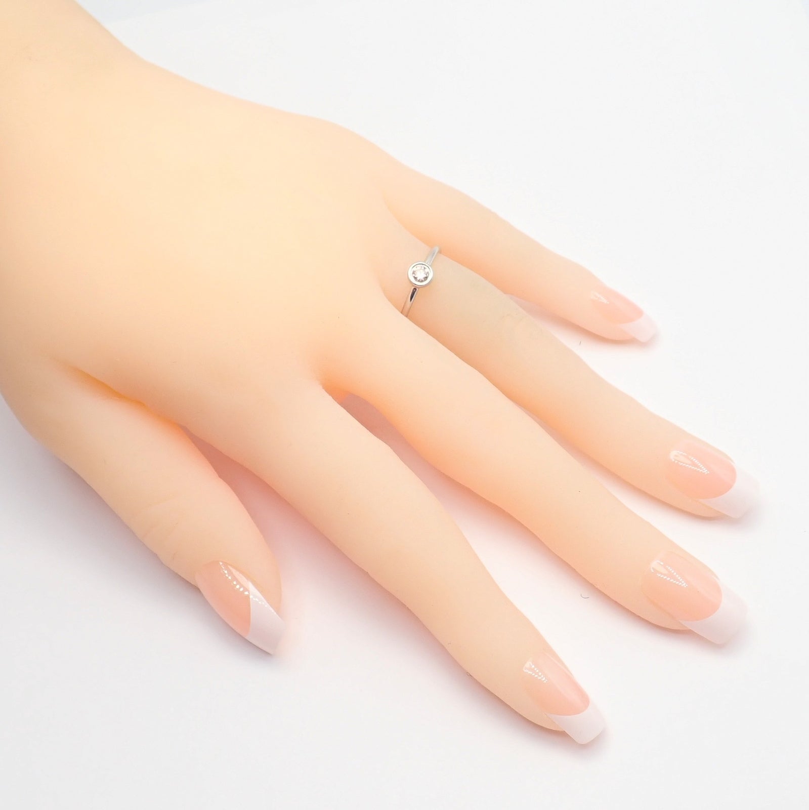 Tiffany & Co Platinum 0.12ct Diamond Engagement Stacking Ring size 6.5 | Fortrove