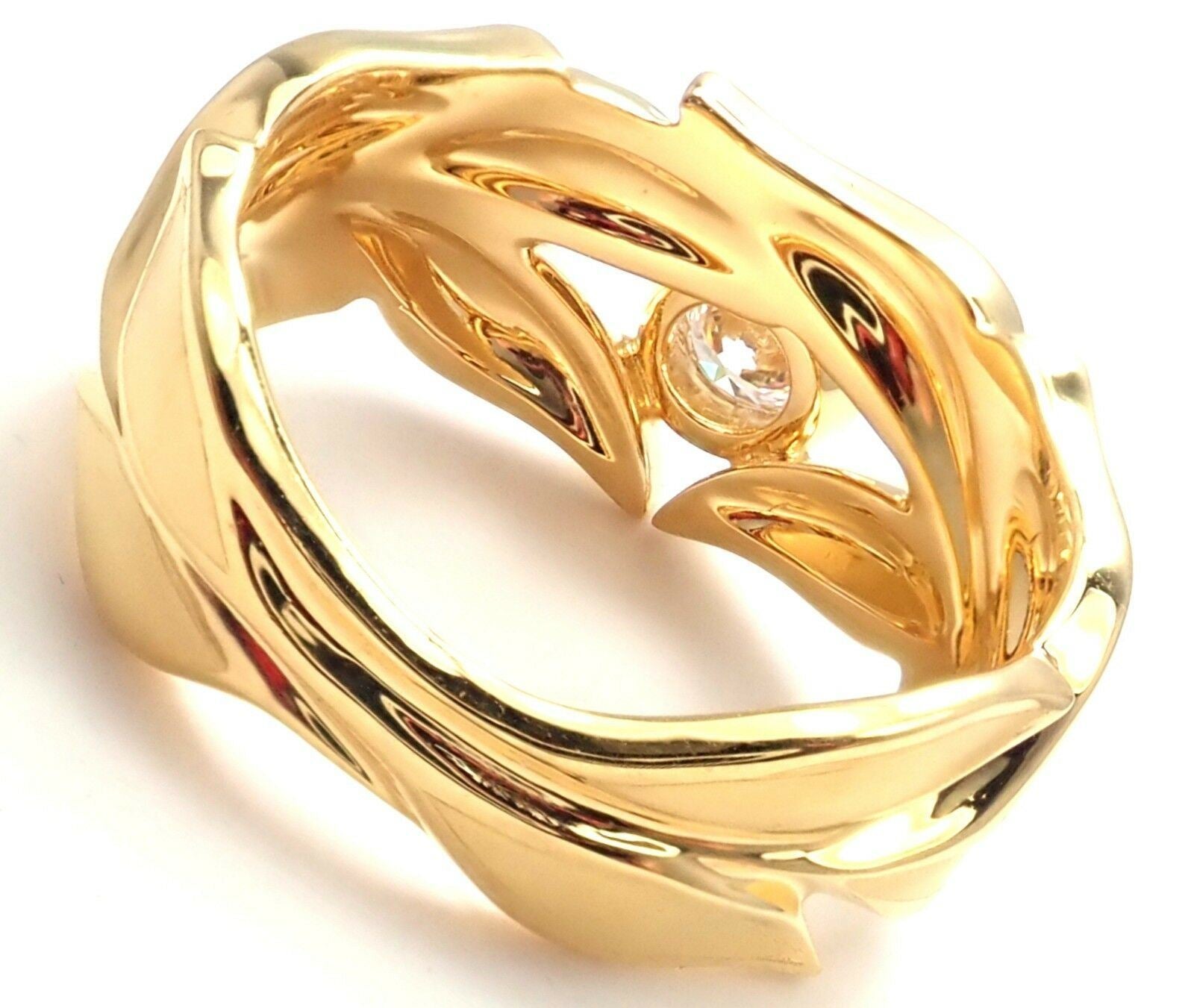 New! Authentic Carrera Y Carrera 18k Mi Princes Greco Roman Diamond Crown Ring | Fortrove