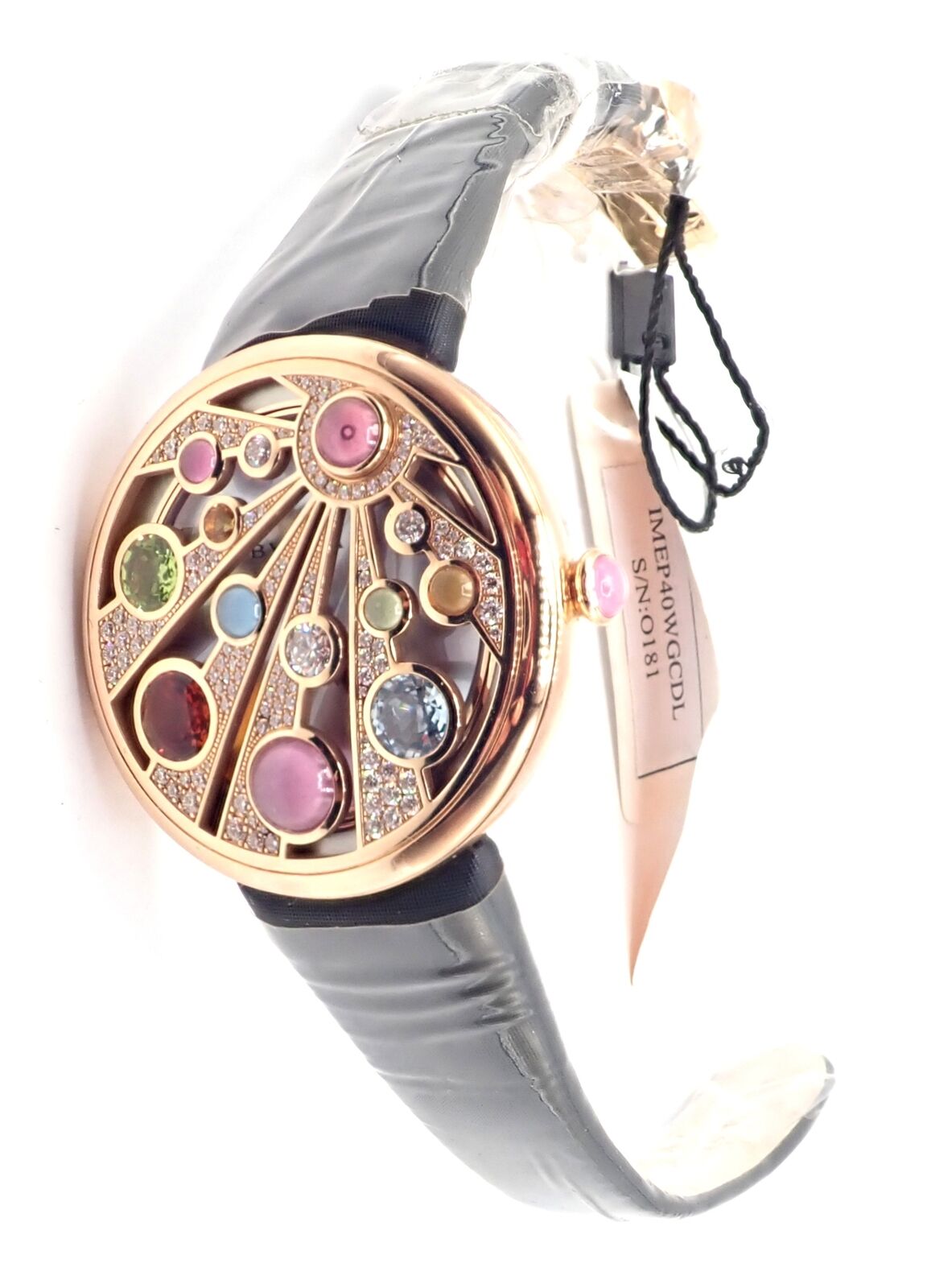 Bulgari Mediterranian Eden 18k Rose Gold Diamond Color Stone MOP Watch Box Paper | Fortrove