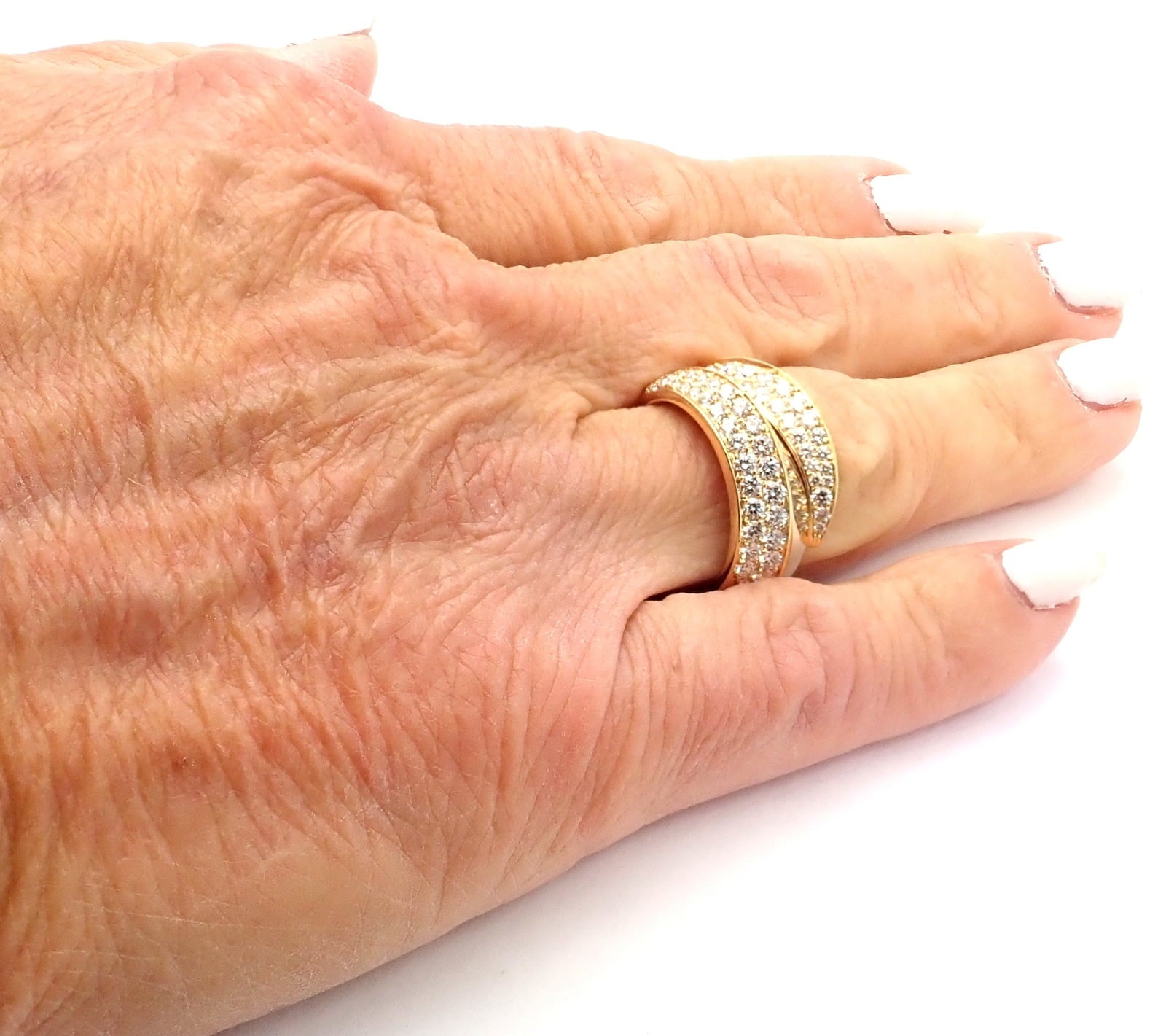 Cartier Jewelry & Watches:Fine Jewelry:Rings Authentic! Cartier Panthere Griffe 18k Yellow Gold 2.50ctw Diamond Band Ring