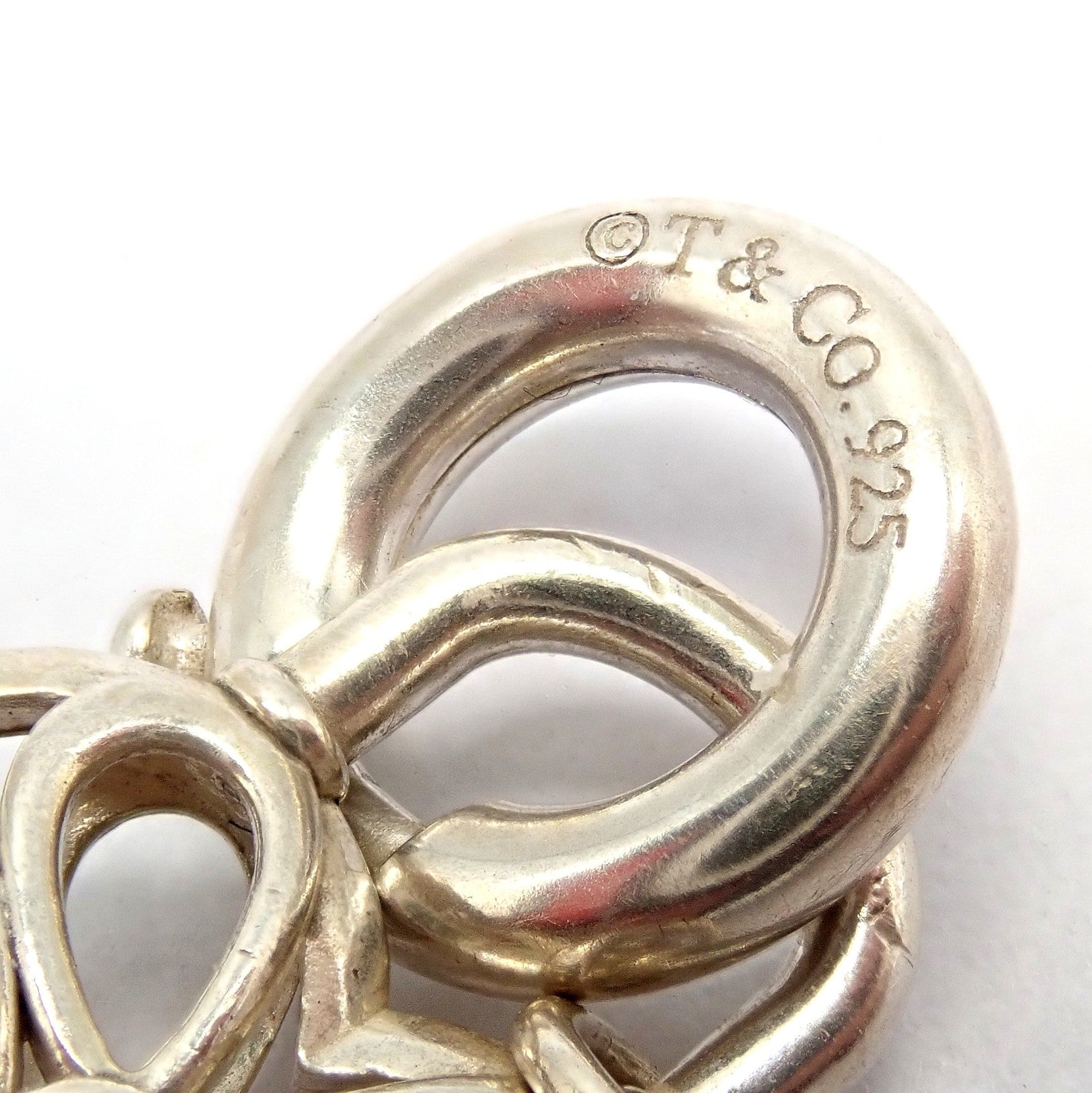 Tiffany & Co. Silver Heart Daisy Padlock Charm Pendant + Spring Ring Clasp | Fortrove