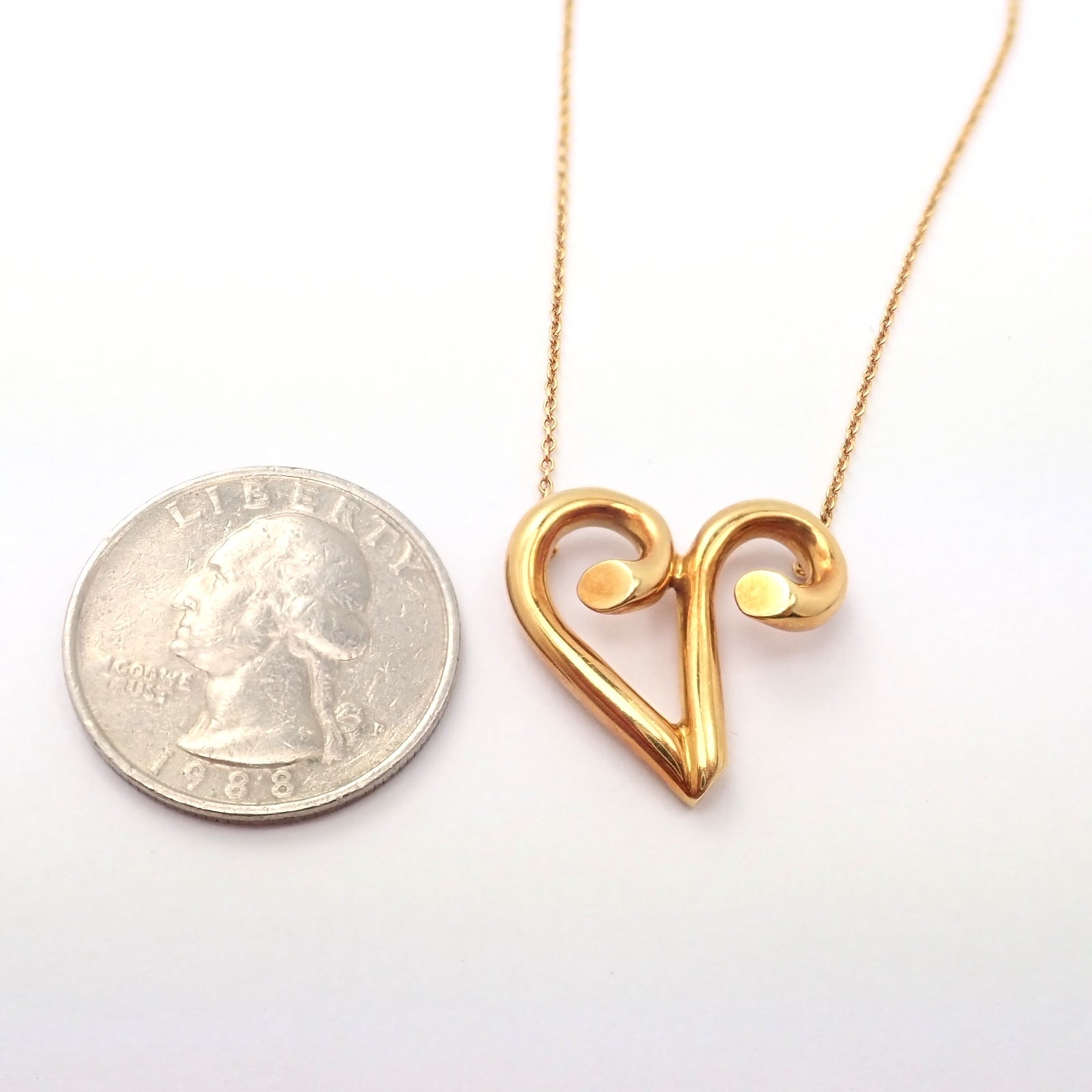 Tiffany & Co Picasso 18k Yellow Gold Large Zodiac Aries Pendant Necklace | Fortrove