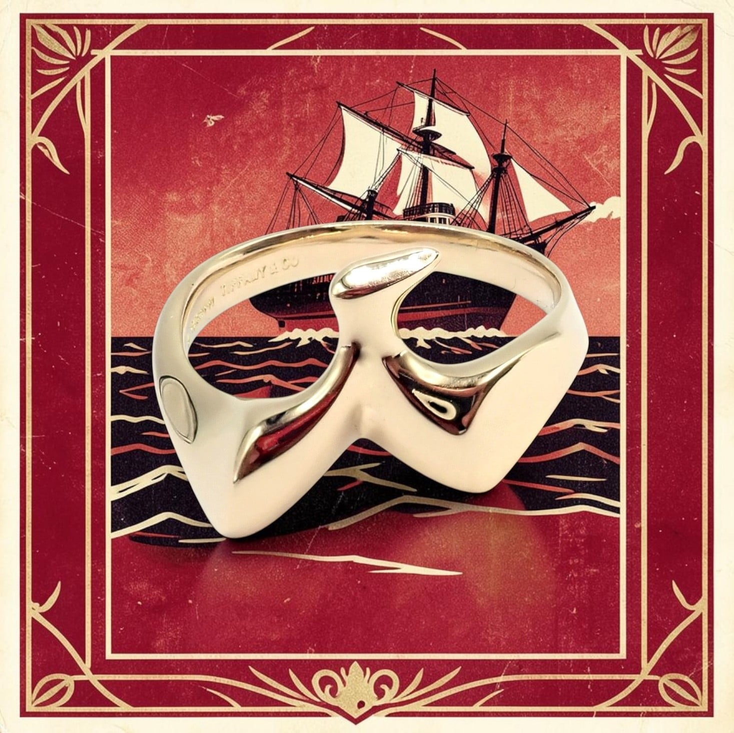 Authentic! Vintage Tiffany & Co. 18k Yellow Gold Peretti Bird Ring Sz 5 | Fortrove