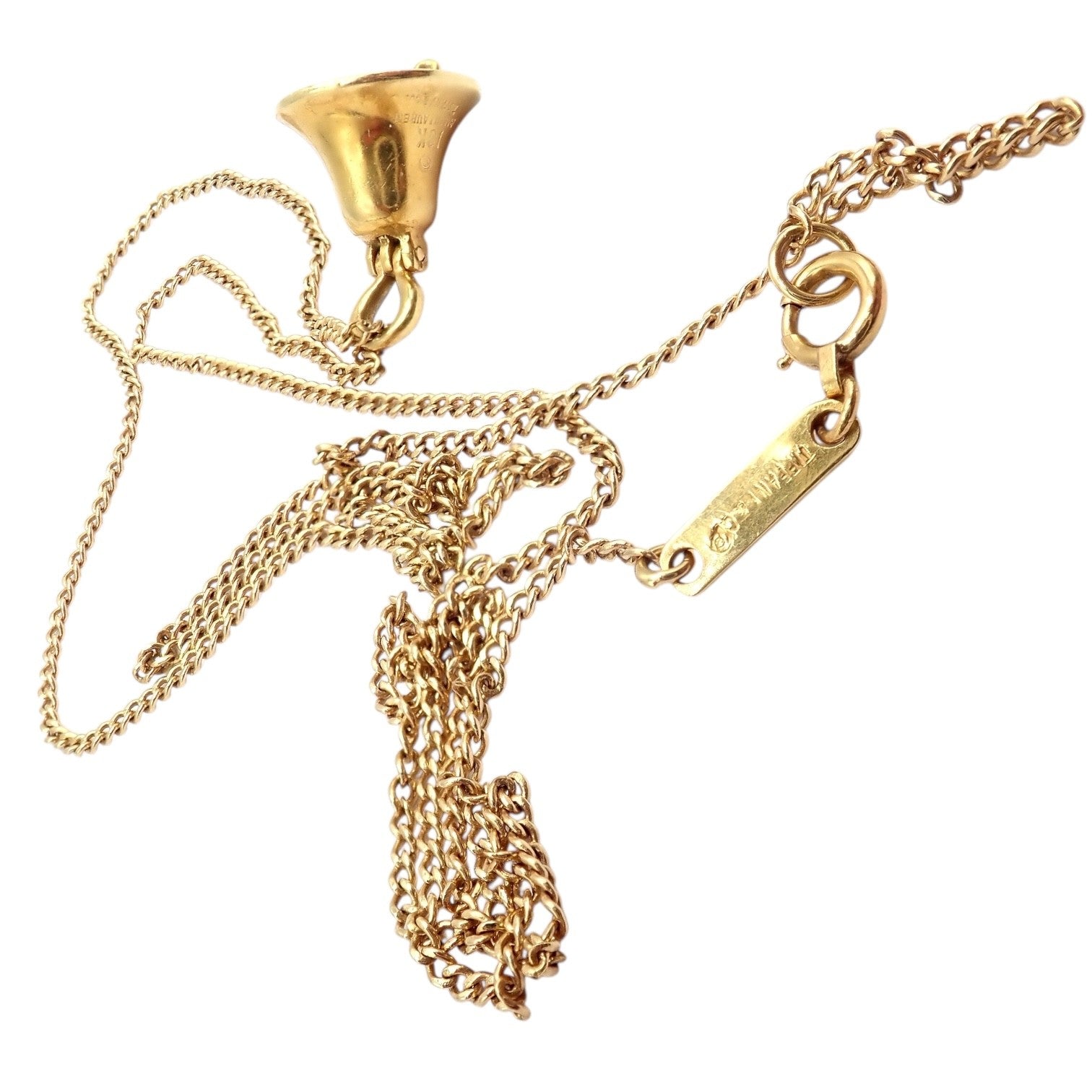 Rare! Tiffany & Co Ralph Lauren 18k Yellow Gold Nautical Bell Pendant Necklace | Fortrove
