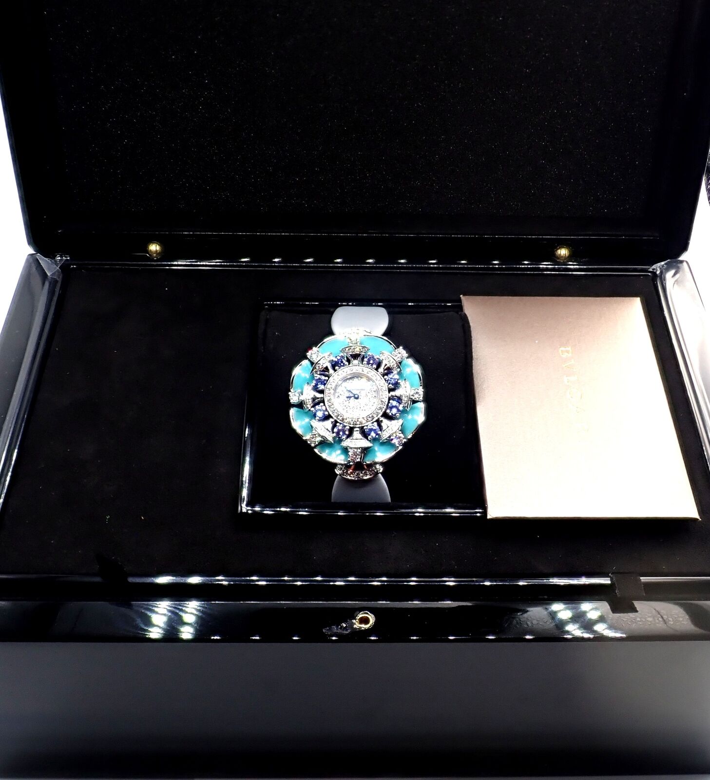 Bulgari Jewelry & Watches:Watches, Parts & Accessories:Watches:Wristwatches Authentic! Bulgari Divas Dream 18k White Gold Diamond Turquoise Tanzanite Watch