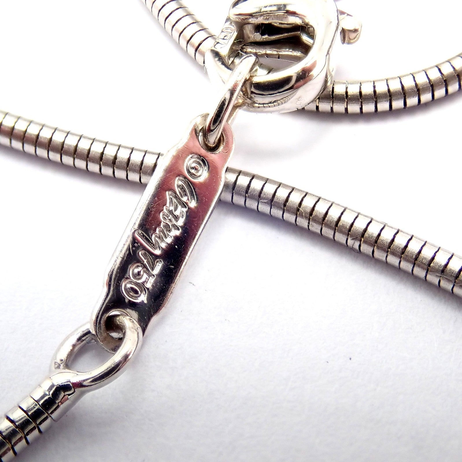 Tiffany & Co. Jewelry & Watches:Fine Jewelry:Necklaces & Pendants Authentic Tiffany & Co 18k White Gold Frank Gehry Diamond Torque Square Necklace