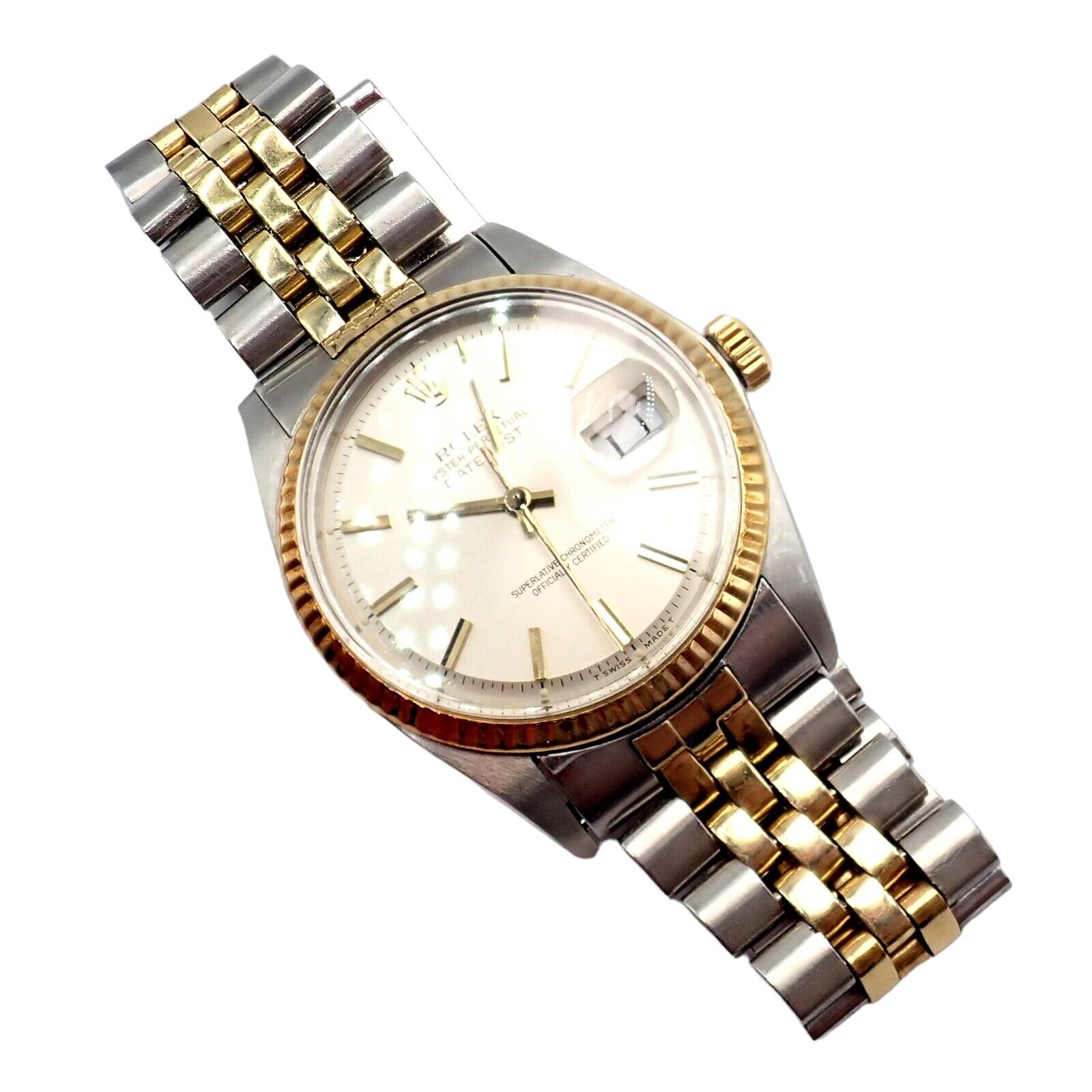 Rolex Oyster Perpetual Watch Datejust 36mm Stainless 18K Gold Jubilee Band Mens | Fortrove