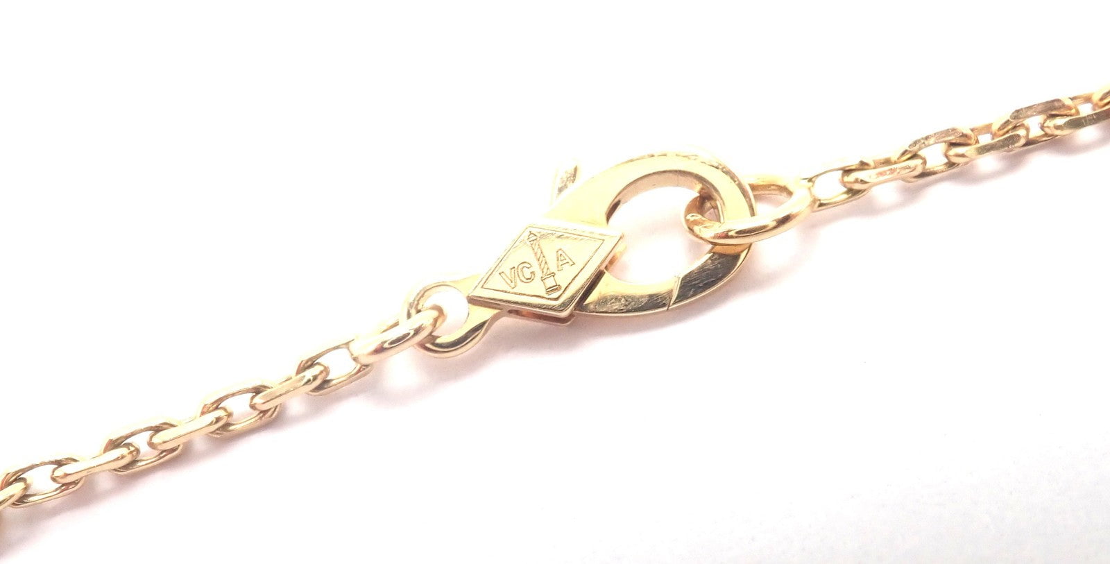 Van Cleef & Arpels 18k Gold Magic Alhambra Carnelian Motif Long Necklace Cert | Fortrove