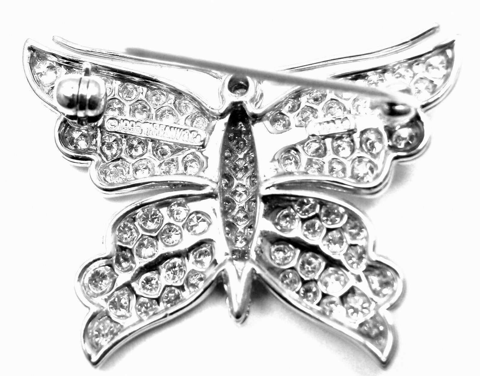 Rare! Authentic TIFFANY & CO Butterfly Platinum Diamond Pin Brooch | Fortrove