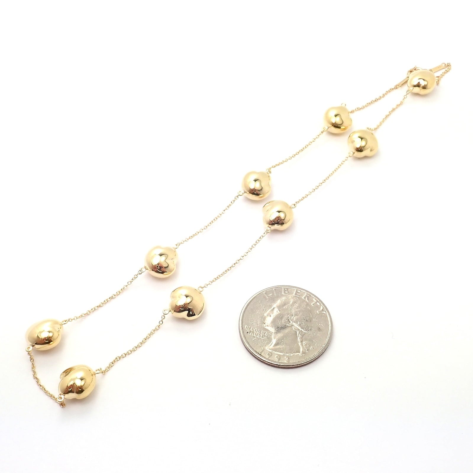 Tiffany & Co. Jewelry & Watches:Fine Jewelry:Necklaces & Pendants Authentic! Tiffany & Co Peretti 18k Yellow Gold Vintage Bean Necklace 14.5"