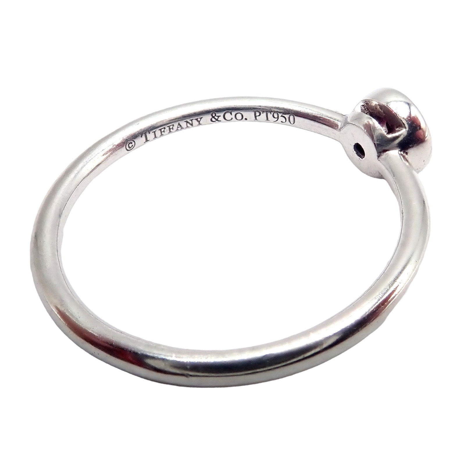 Tiffany & Co Platinum 0.12ct Diamond Engagement Stacking Ring size 6.5 | Fortrove