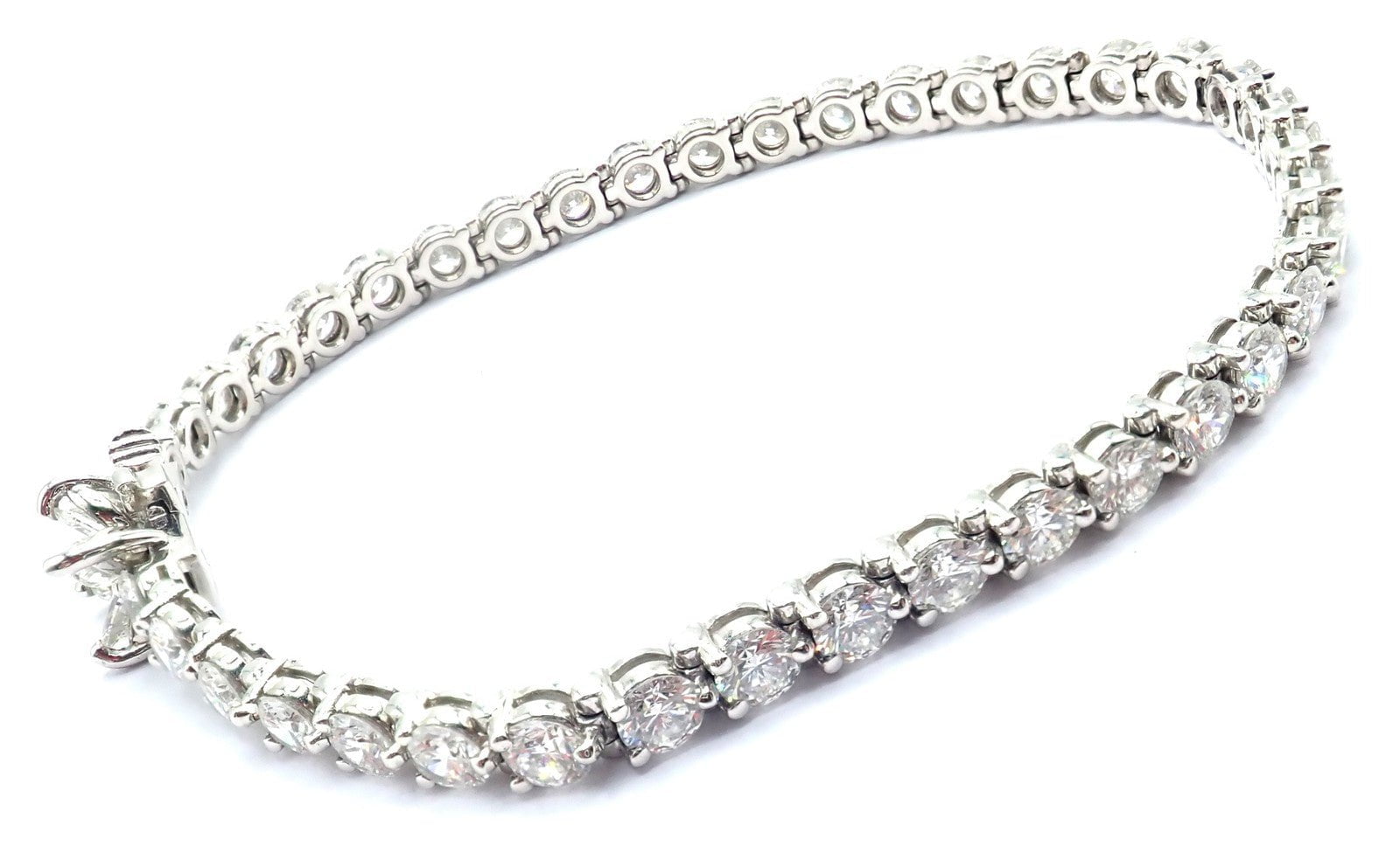 Tiffany & Co. Jewelry & Watches:Fine Jewelry:Bracelets & Charms Authentic! Tiffany & Co Victoria Platinum 6.53ct Diamond Line Tennis Bracelet