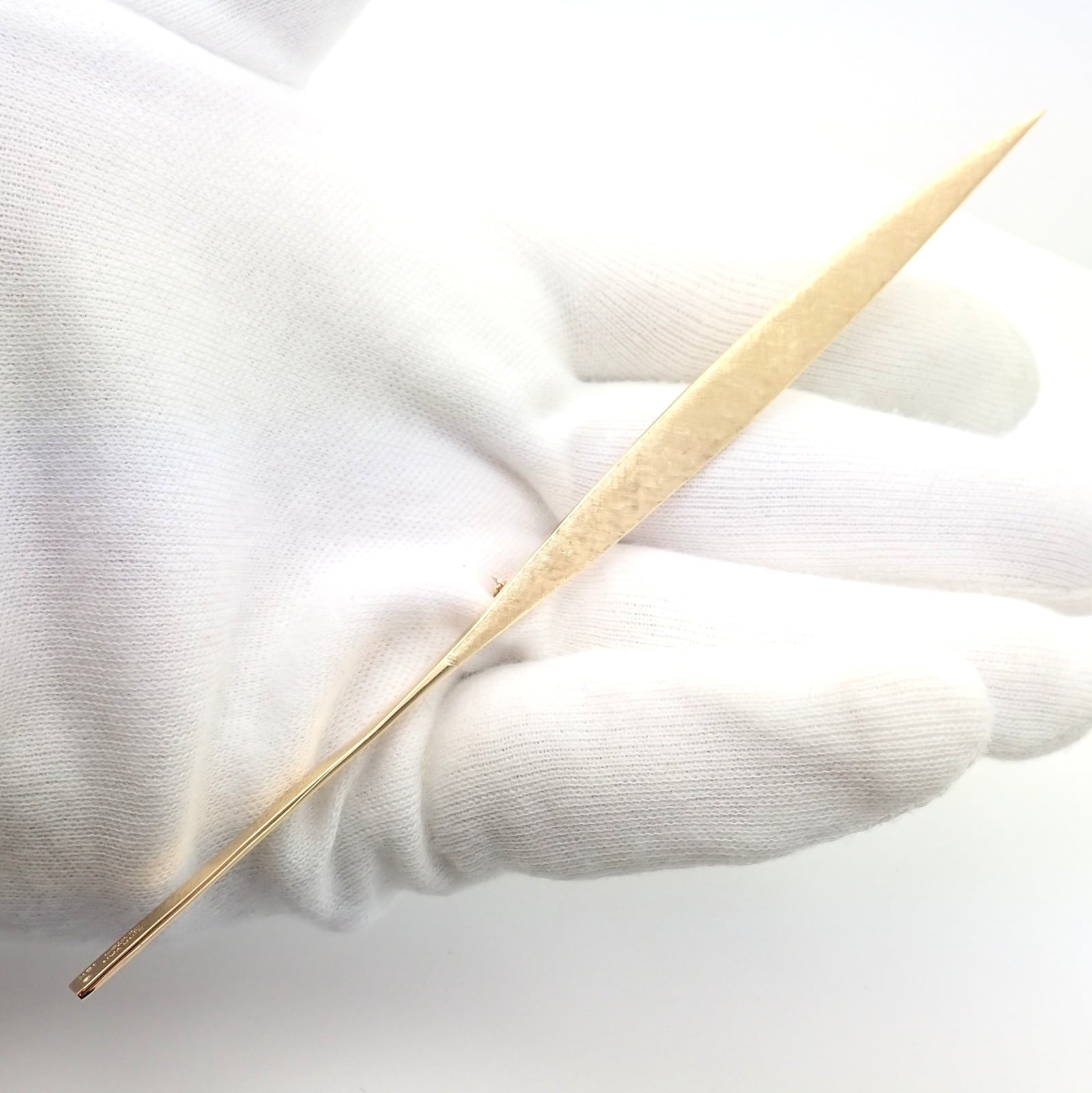 Rare! Vintage Authentic Cartier Dinh Van 18k Yellow Gold Long Quill Brooch Pin | Fortrove