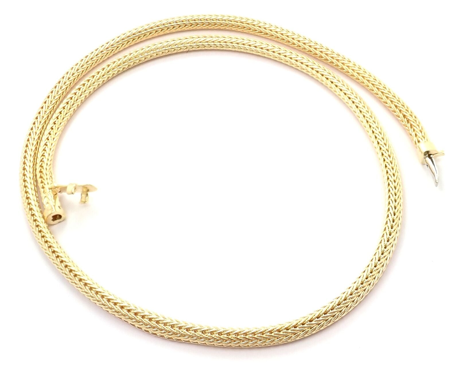 Authentic! Vintage Tiffany & Co 18k Yellow Gold Foxtail Link Chain Necklace | Fortrove