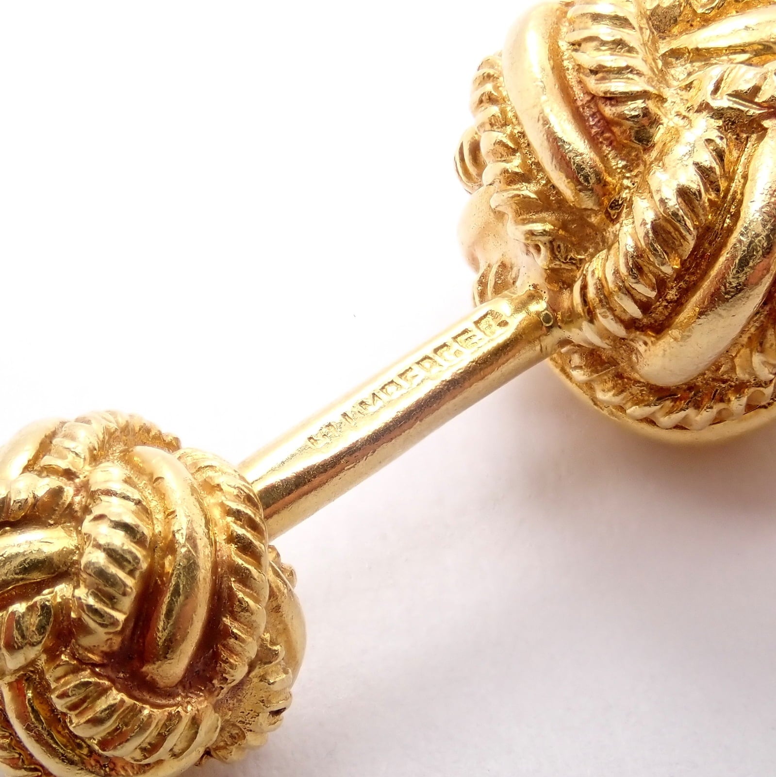 Tiffany & Co. Jewelry & Watches:Men's Jewelry:Cufflinks Rare! Vintage Tiffany & Co. 18k Yellow Gold Schlumberger Rope Knot Cufflinks