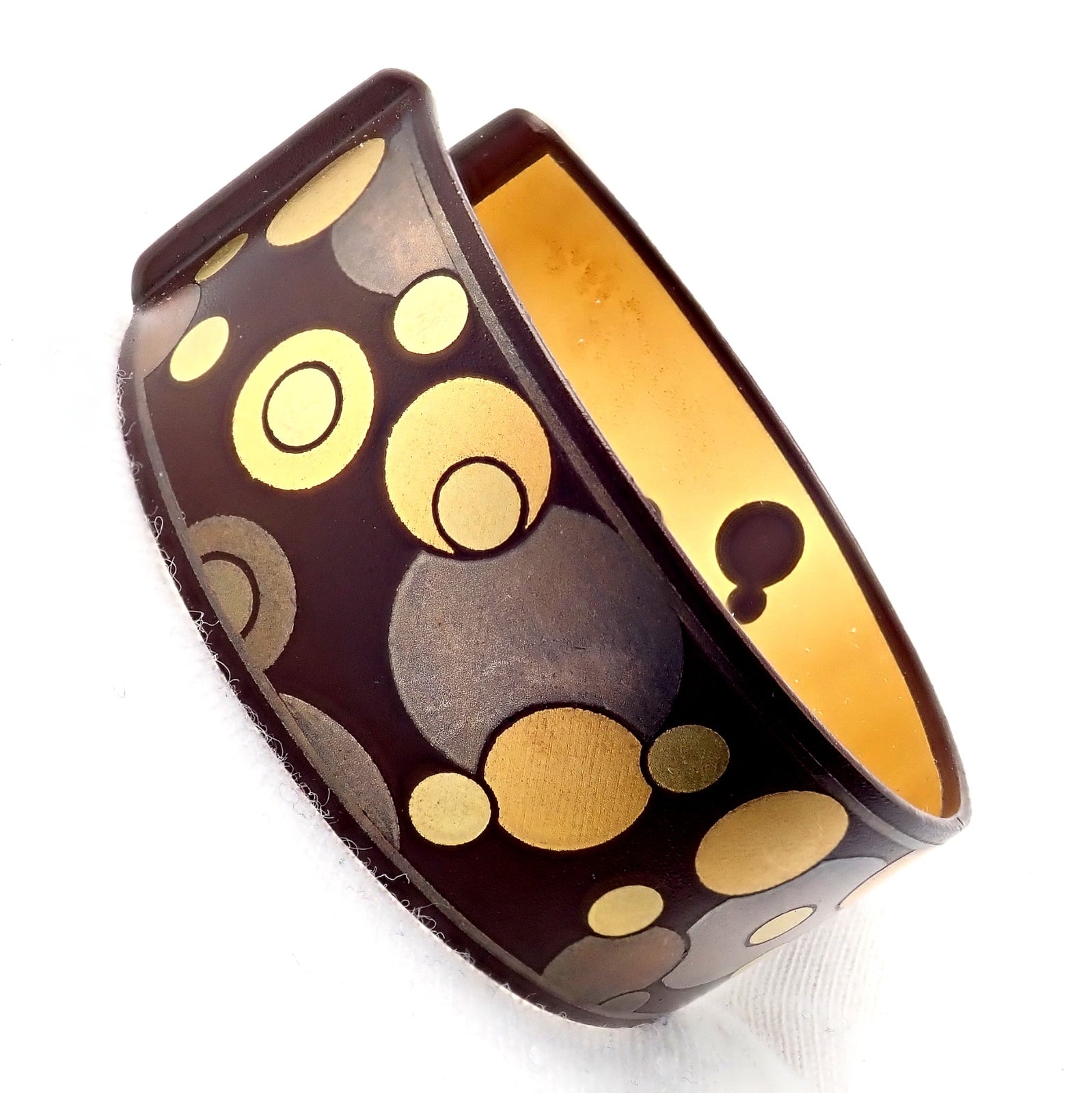 Rare! Vintage Tiffany & Co. Angela Cummings Black Iron 24k Gold Cuff Bracelet | Fortrove