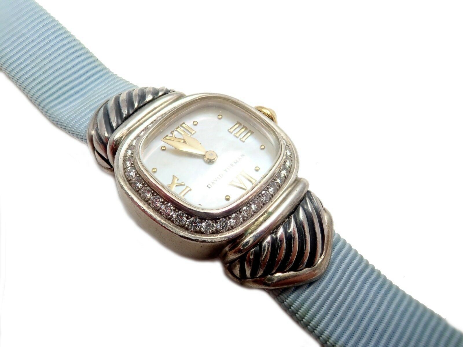 David Yurman Jewelry & Watches:Watches, Parts & Accessories:Watches:Wristwatches Authentic! David Yurman DY Silver 925 Diamond Thoroughbred Silk Ladies Watch