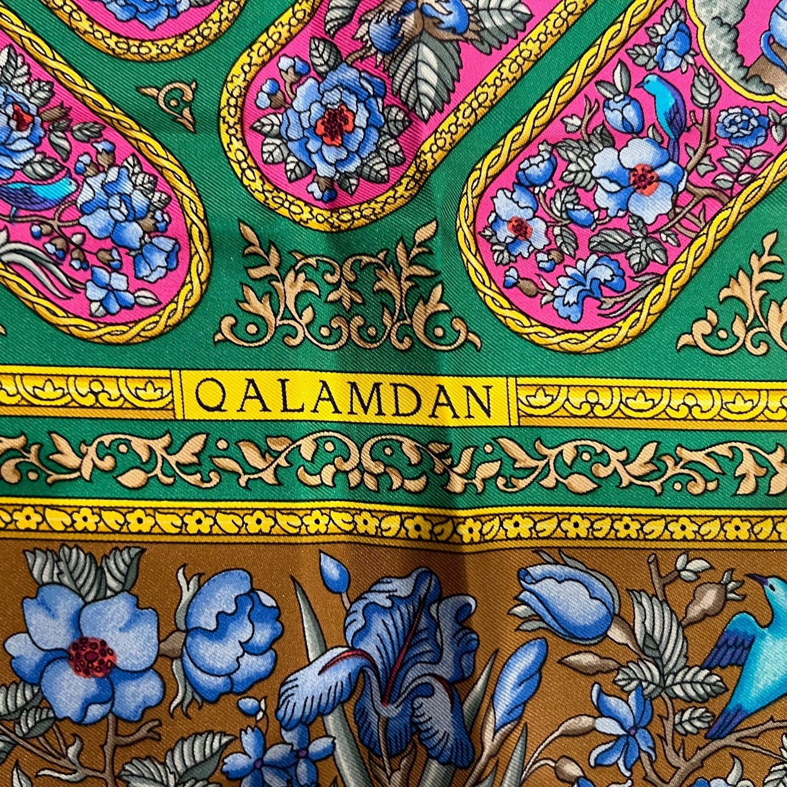 Hermes Clothing, Shoes & Accessories:Women:Women's Accessories:Scarves & Wraps Authentic Hermes Qalamdan 90 cm Silk Scarf