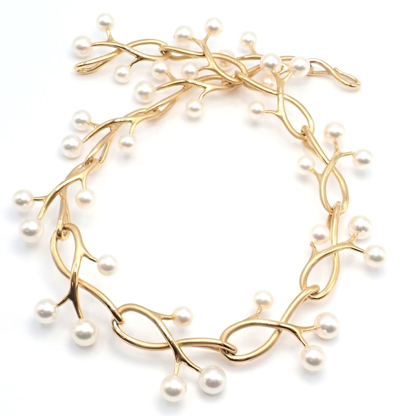 Angela Cummings for Assael Jewelry & Watches:Fine Jewelry:Necklaces & Pendants Authentic! Angela Cummings & Assael Thorn Sprig 18k Yellow Gold Pearl Necklace