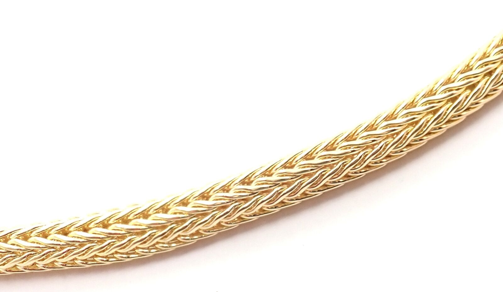 Authentic! Vintage Tiffany & Co 18k Yellow Gold Foxtail Link Chain Necklace | Fortrove