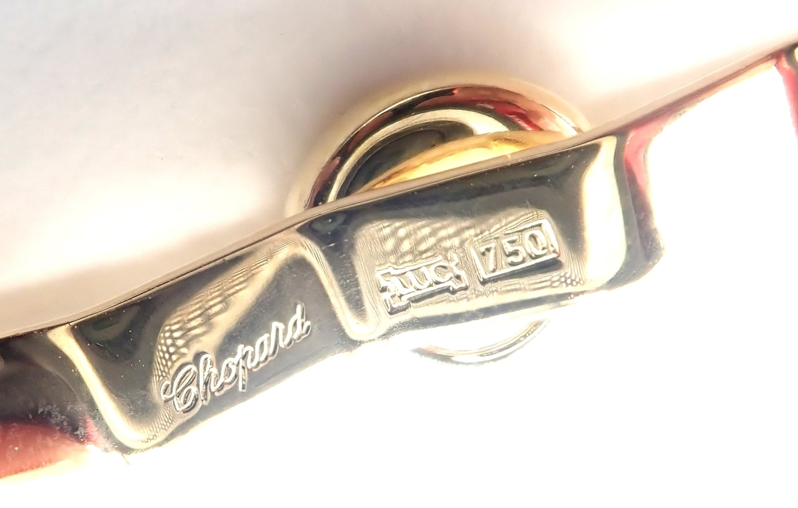 Authentic Vintage Chopard 18k Yellow Gold Happy Diamond Golf Club Tie Clip Clasp | Fortrove