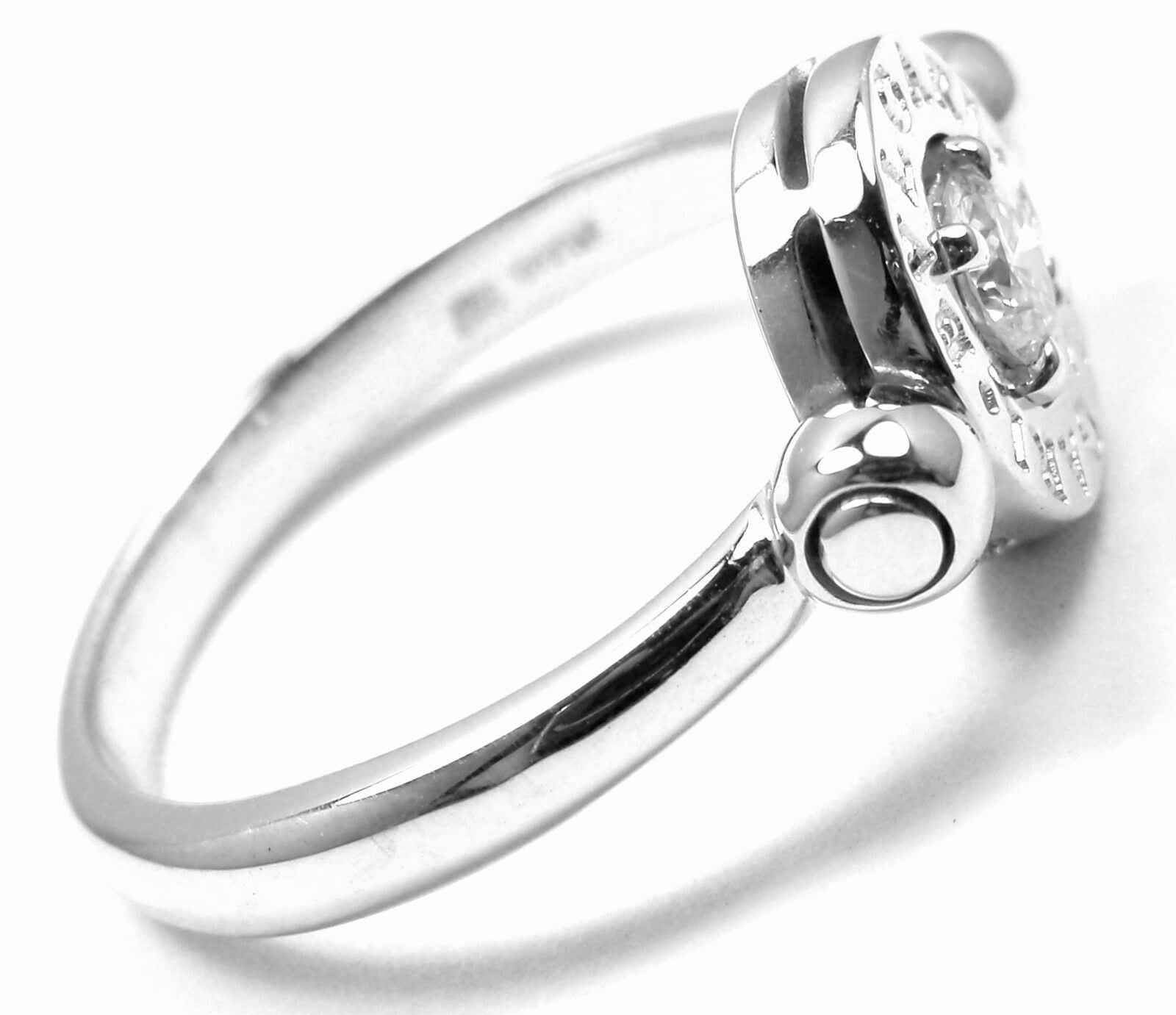 Bulgari Jewelry & Watches:Fine Jewelry:Rings Authentic! Bvlgari Bulgari Flip 18k White Gold Diamond Band Ring