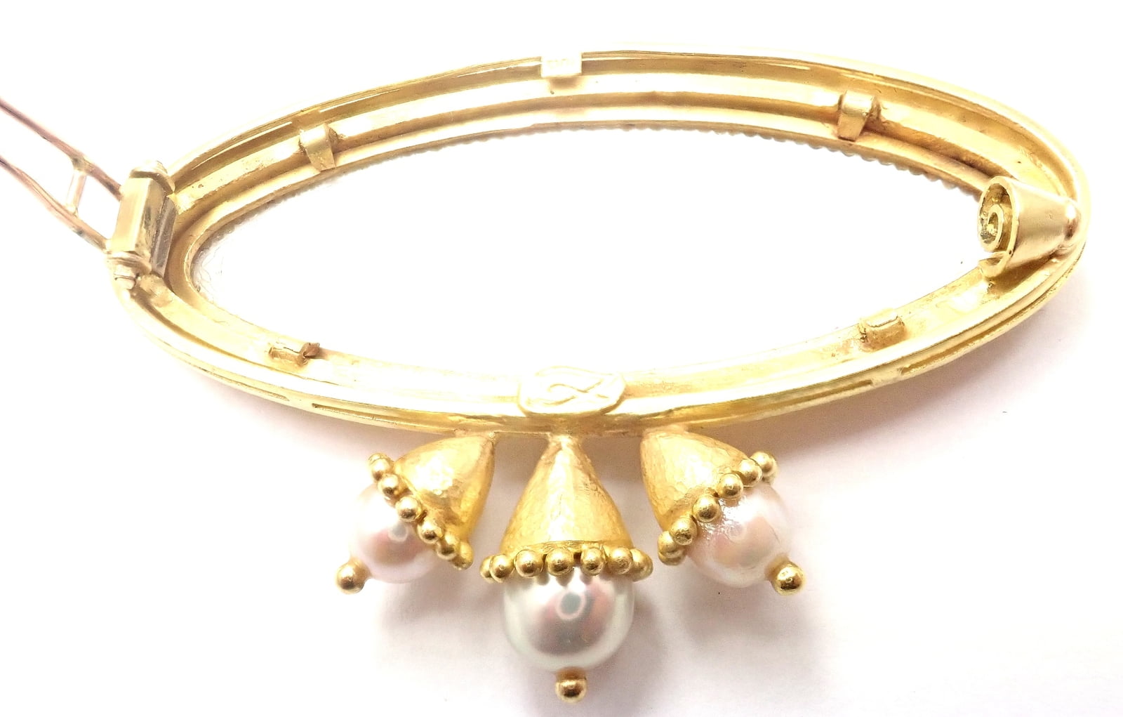 Elizabeth Locke Jewelry & Watches:Fine Jewelry:Brooches & Pins Authentic! Elizabeth Locke 18k Yellow Gold Pearl Mother Of Pearl Pin Brooch