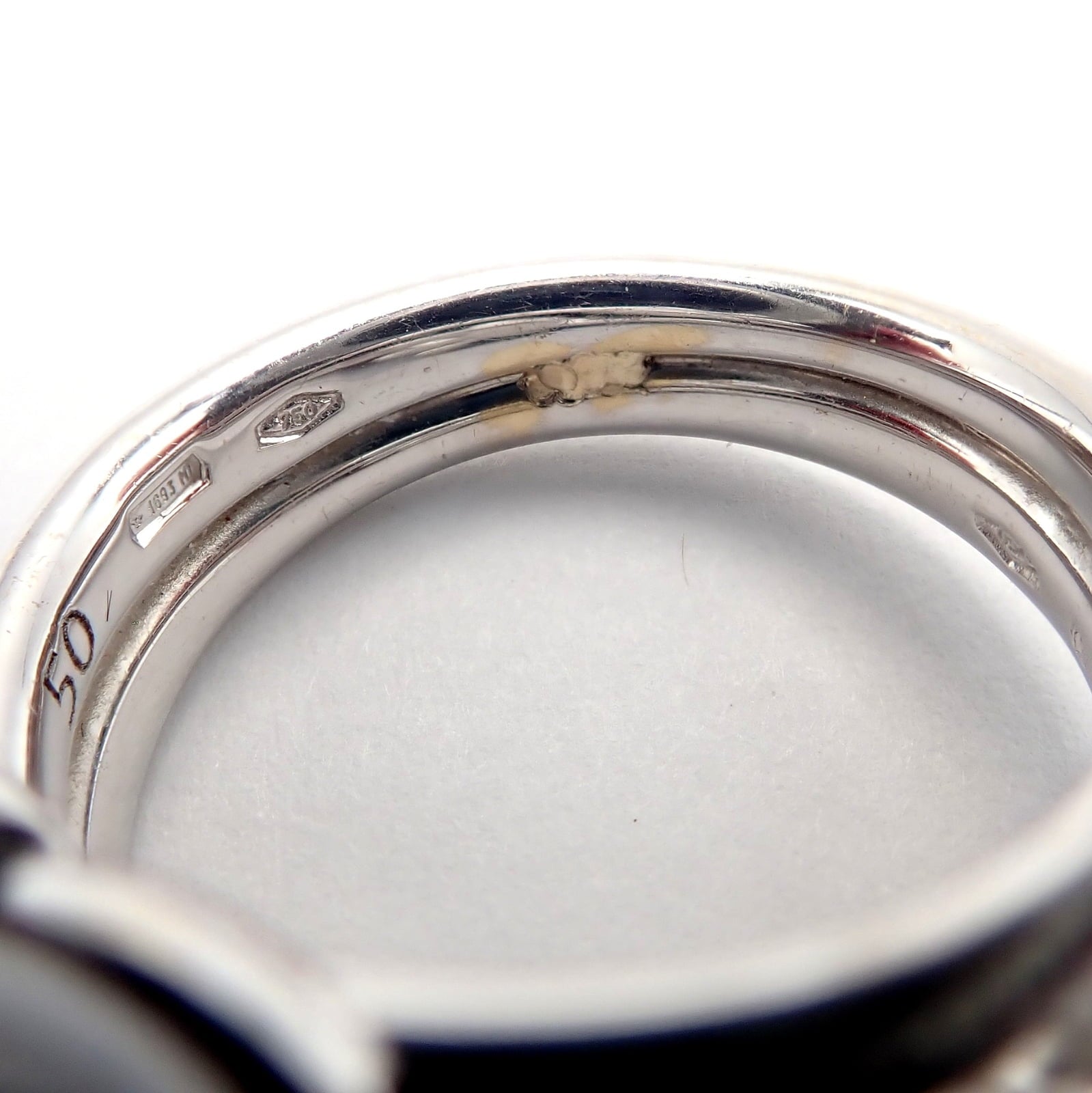 Pomellato Jewelry & Watches:Fine Jewelry:Rings Authentic! Pomellato Capri 18k White Gold Diamond Twin Black Ceramic Ring
