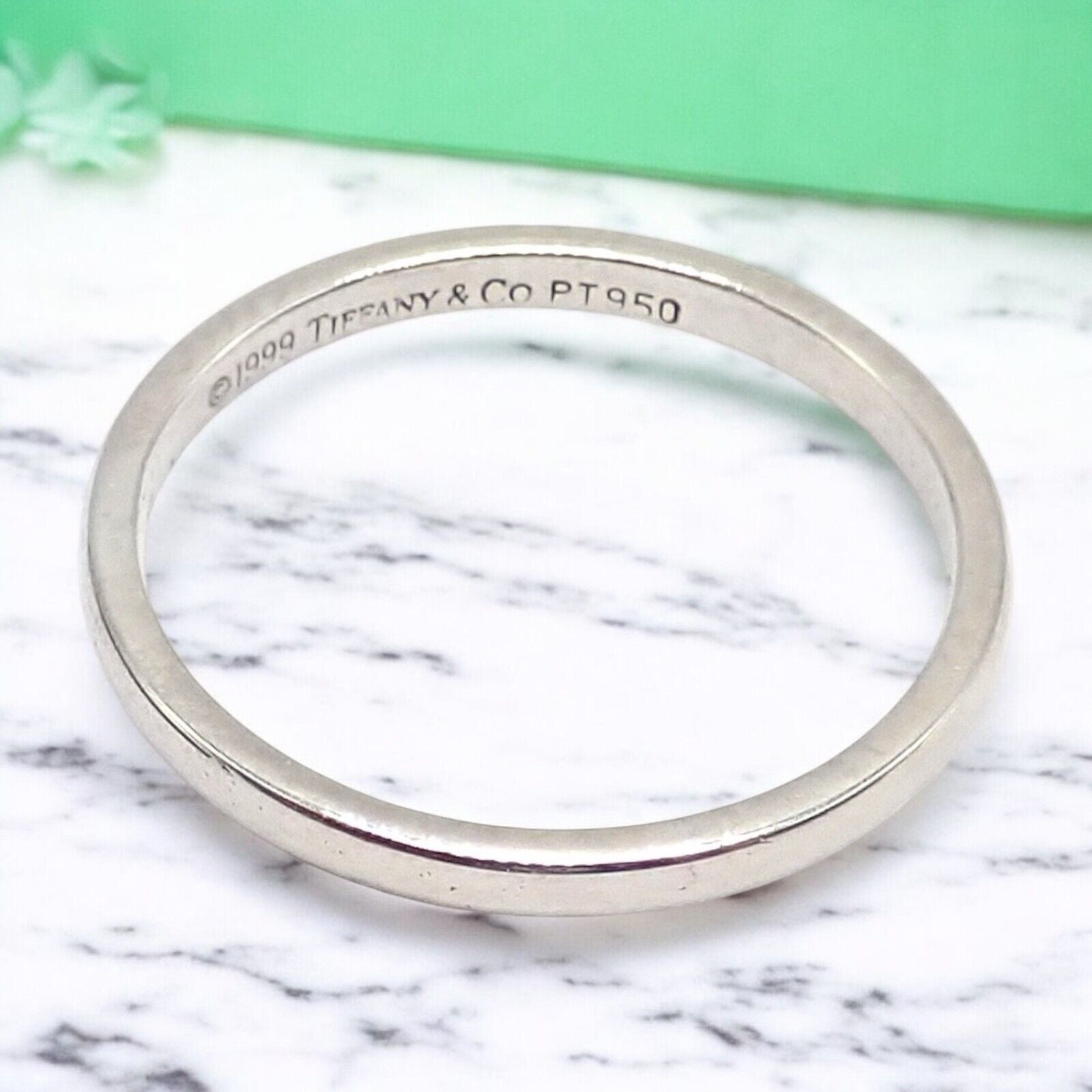 Tiffany & Co Platinum Stacking 2mm Band Ring sz 5.5 1999 | Fortrove