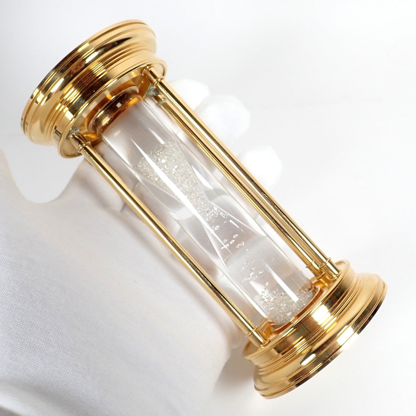 Authentic! De Beers Limited Edition Millennium 2000 Diamond Brass Hourglass | Fortrove