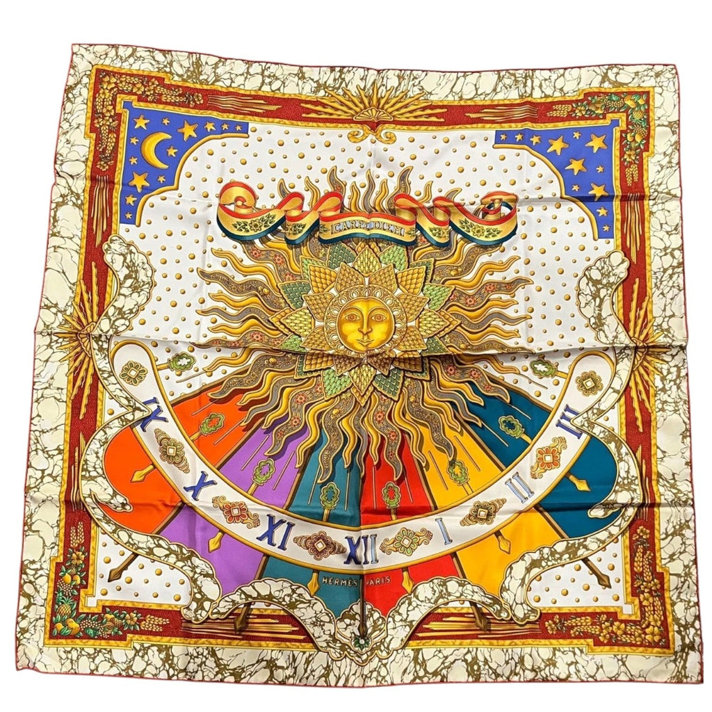 Authentic Hermes Silk Carpe Diem 90 cm Scarf | Fortrove