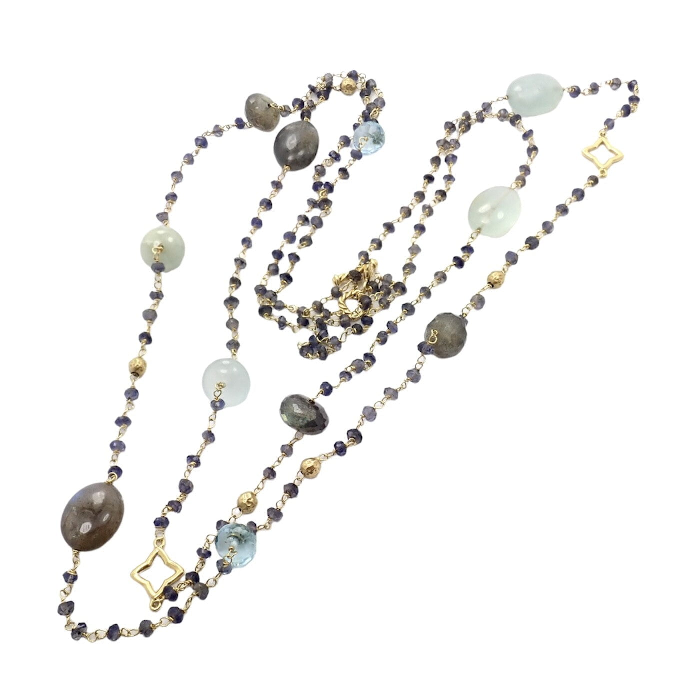 David Yurman Jewelry & Watches:Fine Jewelry:Necklaces & Pendants David Yurman Quatrefoil 18k Yellow Gold 46" Long Chain Bead Toggle Necklace