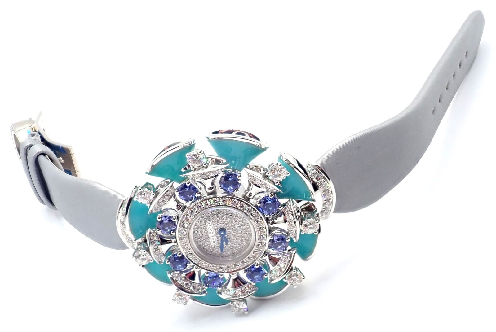 Bulgari Jewelry & Watches:Watches, Parts & Accessories:Watches:Wristwatches Authentic! Bulgari Divas Dream 18k White Gold Diamond Turquoise Tanzanite Watch