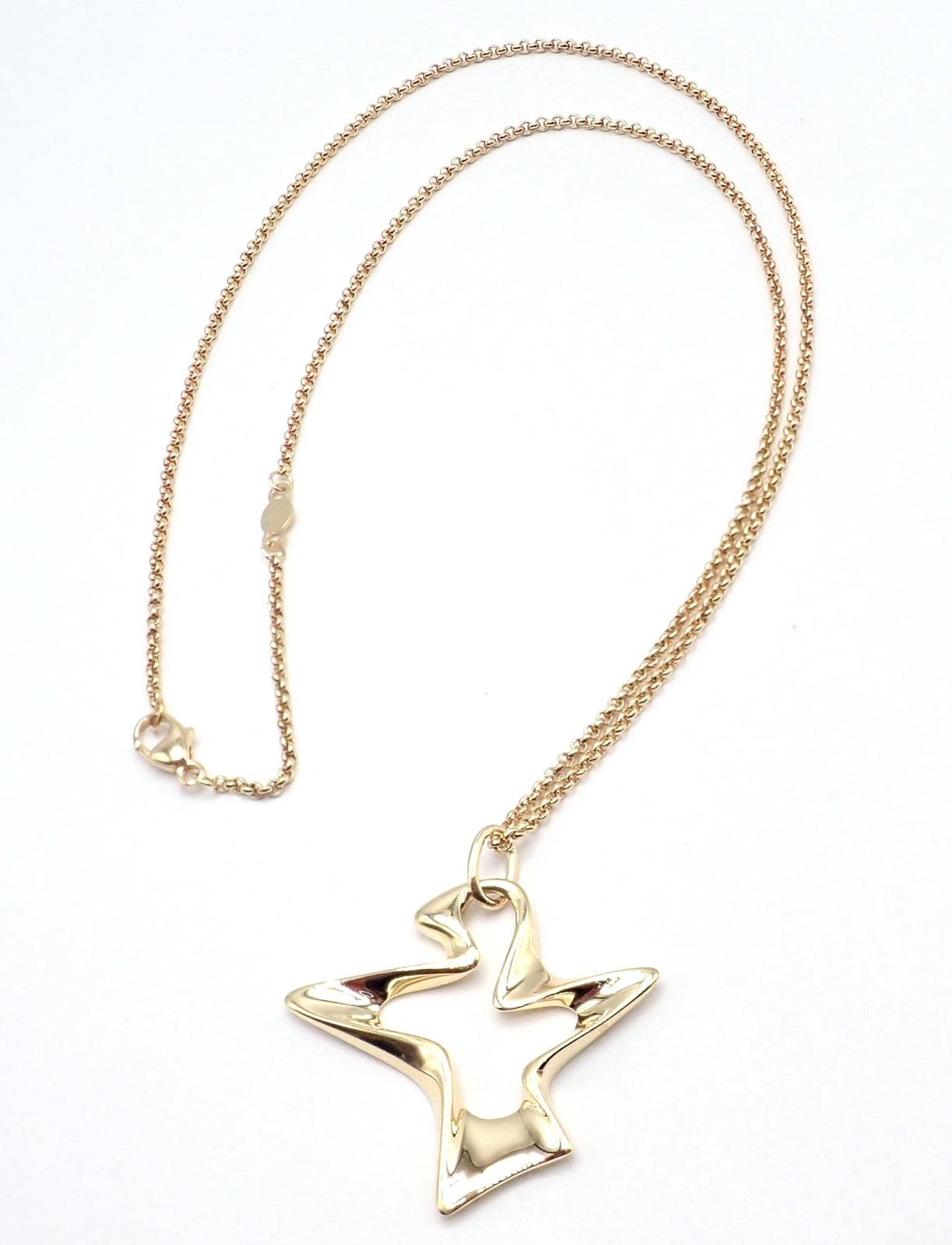Authentic! Georg Jensen Bird 18K Yellow Gold Pendant Necklace 2000 | Fortrove