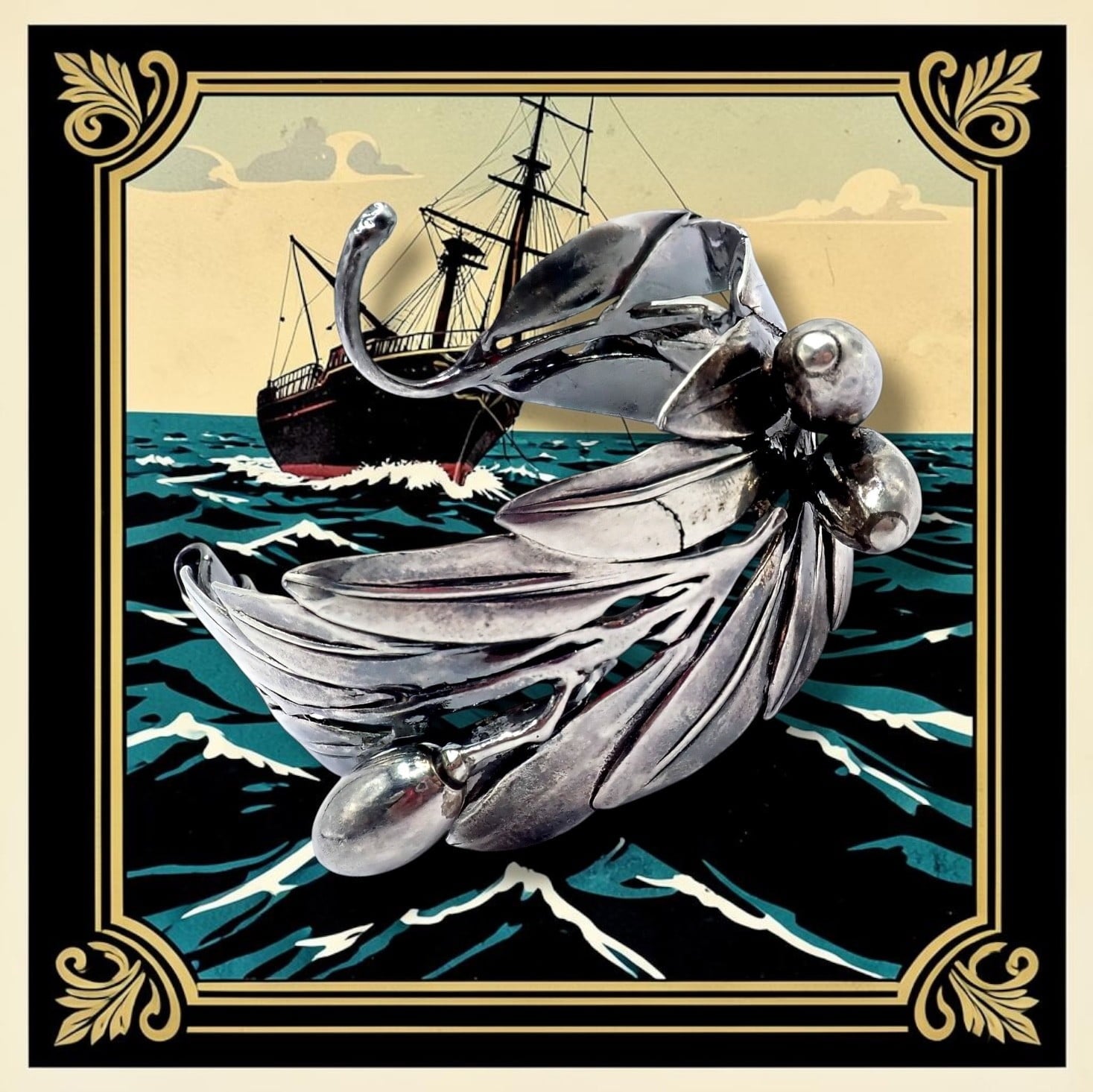 Buccellati Jewelry & Watches:Fine Jewelry:Bracelets & Charms Rare! Vintage Mario Buccellati Silver Olive Leaf Branch Cuff Bracelet